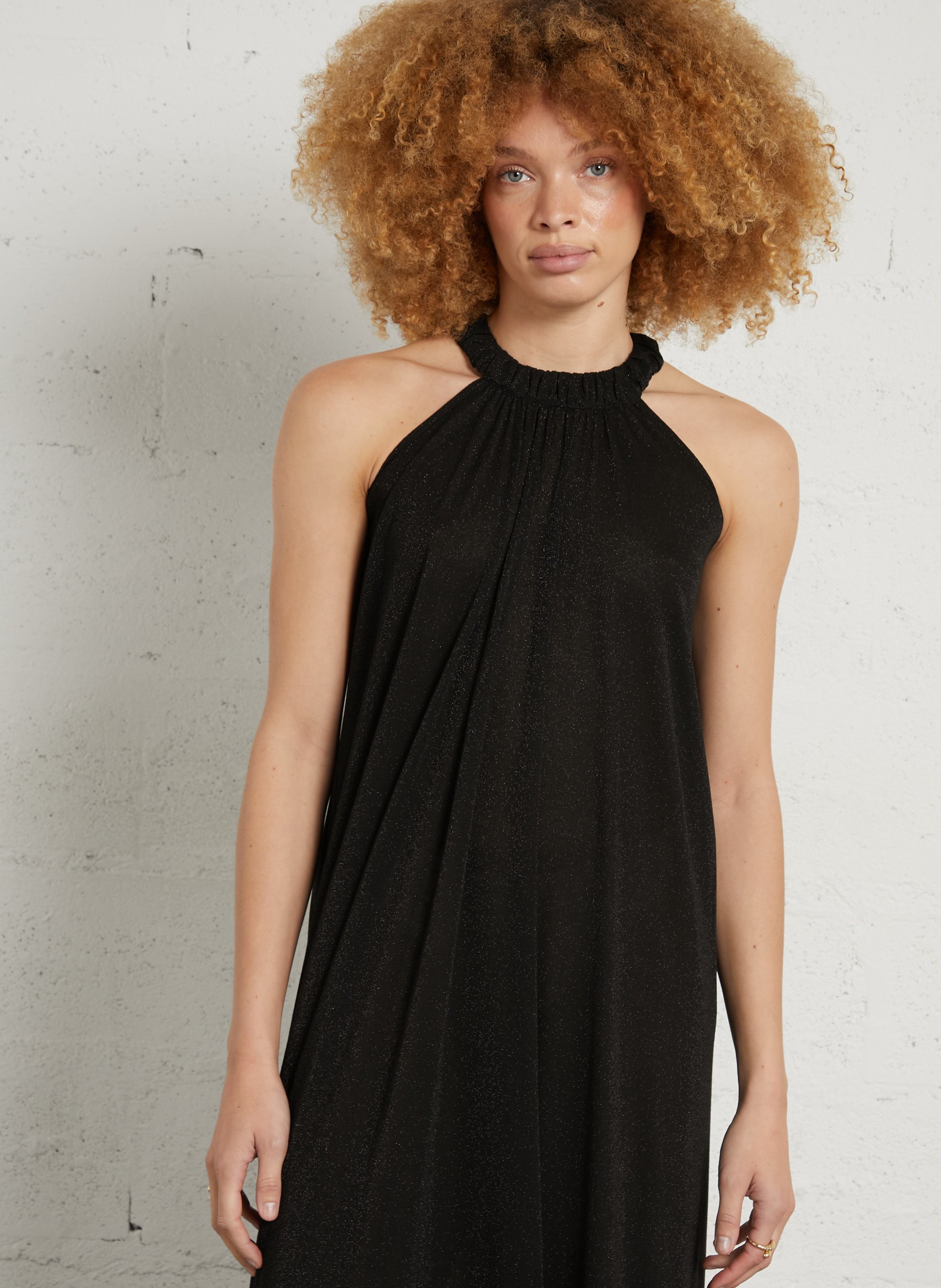 Glitzerndes langes Kleid MOMONI Schwarz
