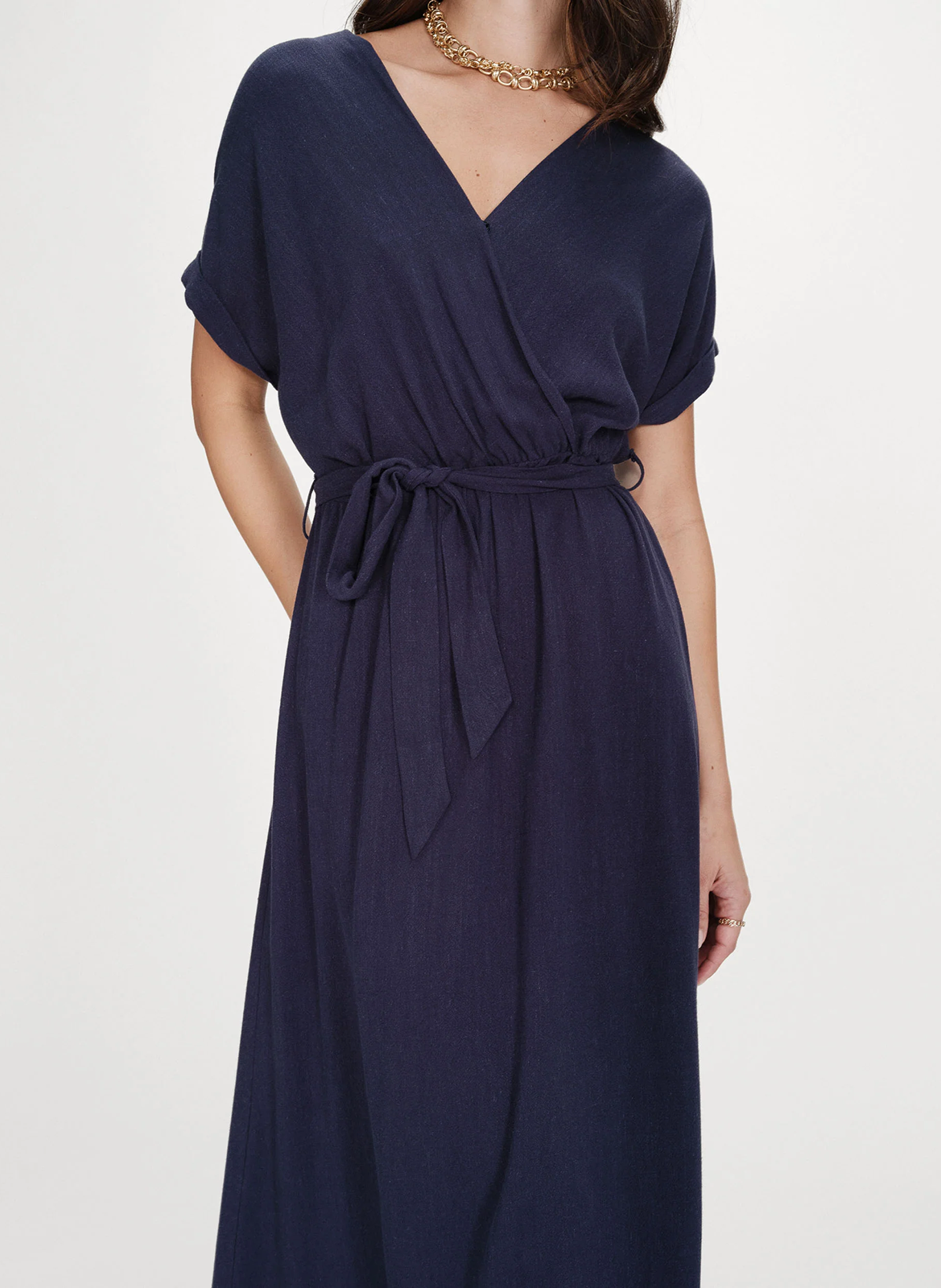 Long V-neck dress GRACE ET MILA Blue