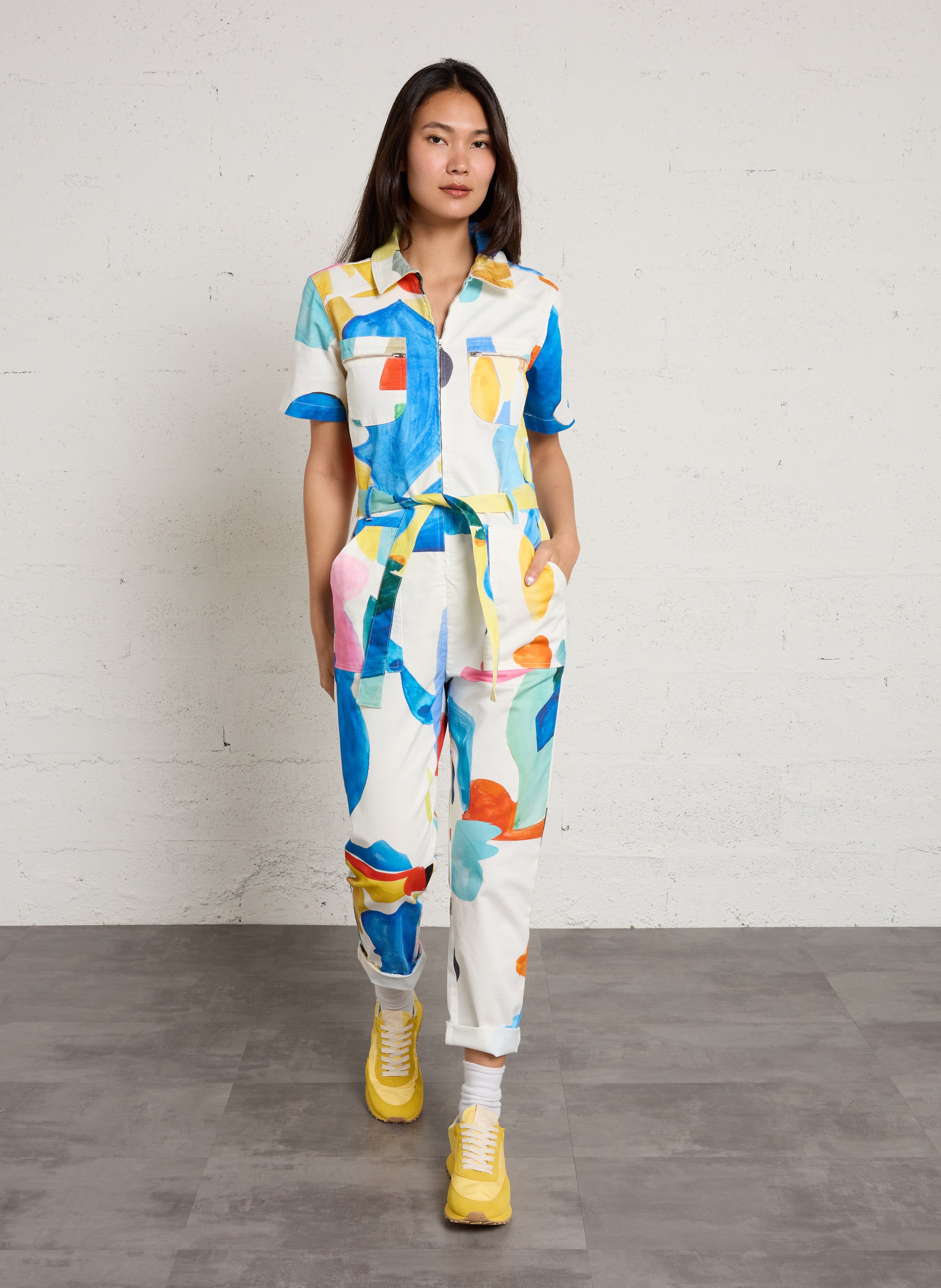 Printed classic collar jumpsuit G.KERO Multicolored