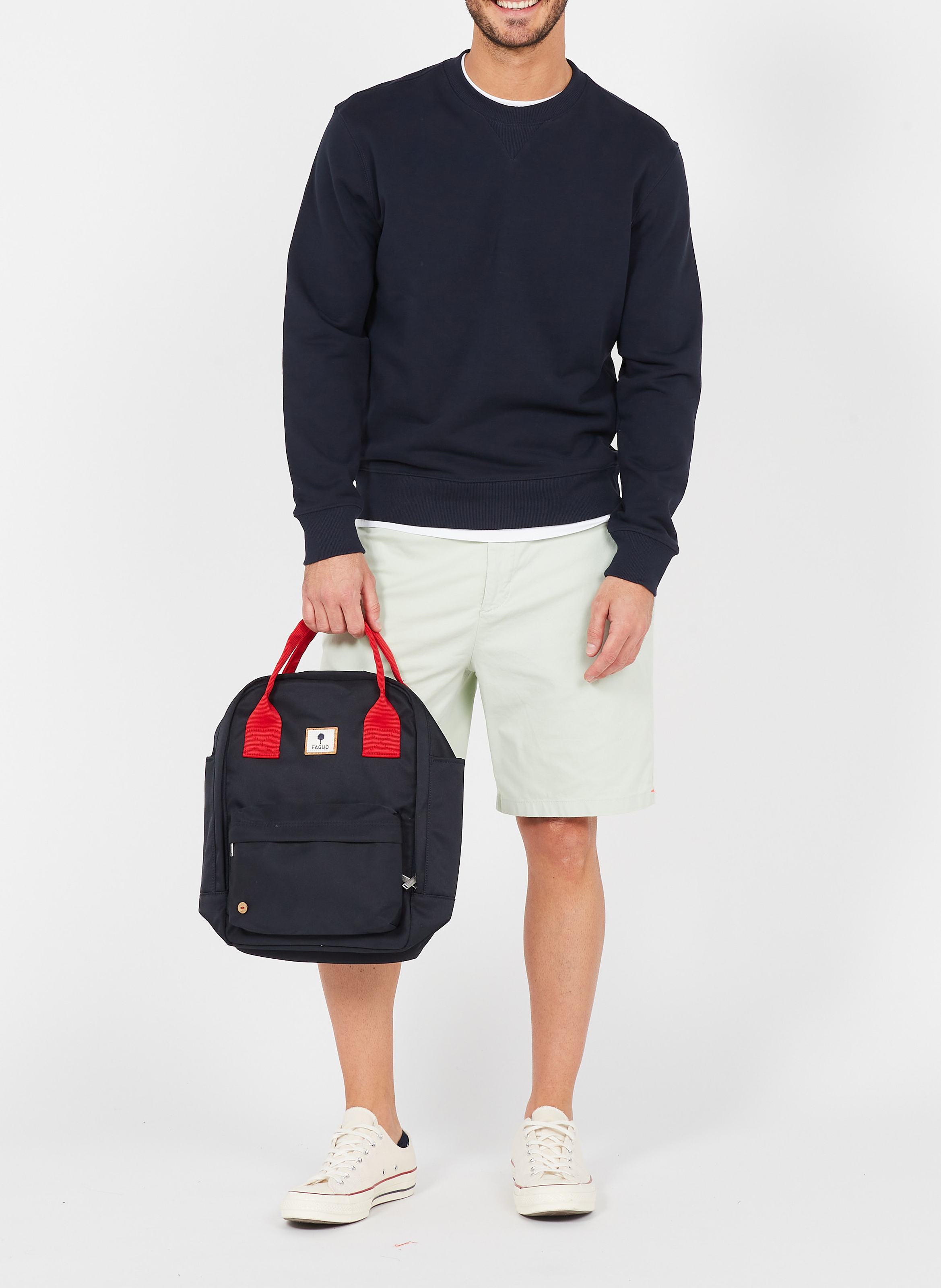 Sweatshirt aus Bio-Baumwolle AU PRINTEMPS PARIS Blau