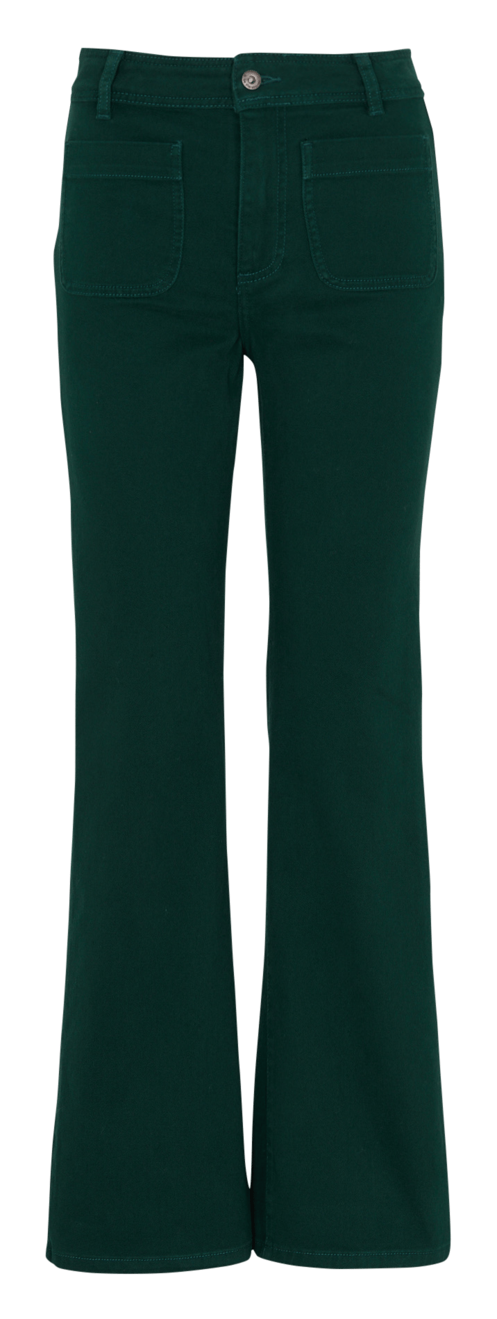 Katoenen bootcut jeans LA FEE MARABOUTEE Groen