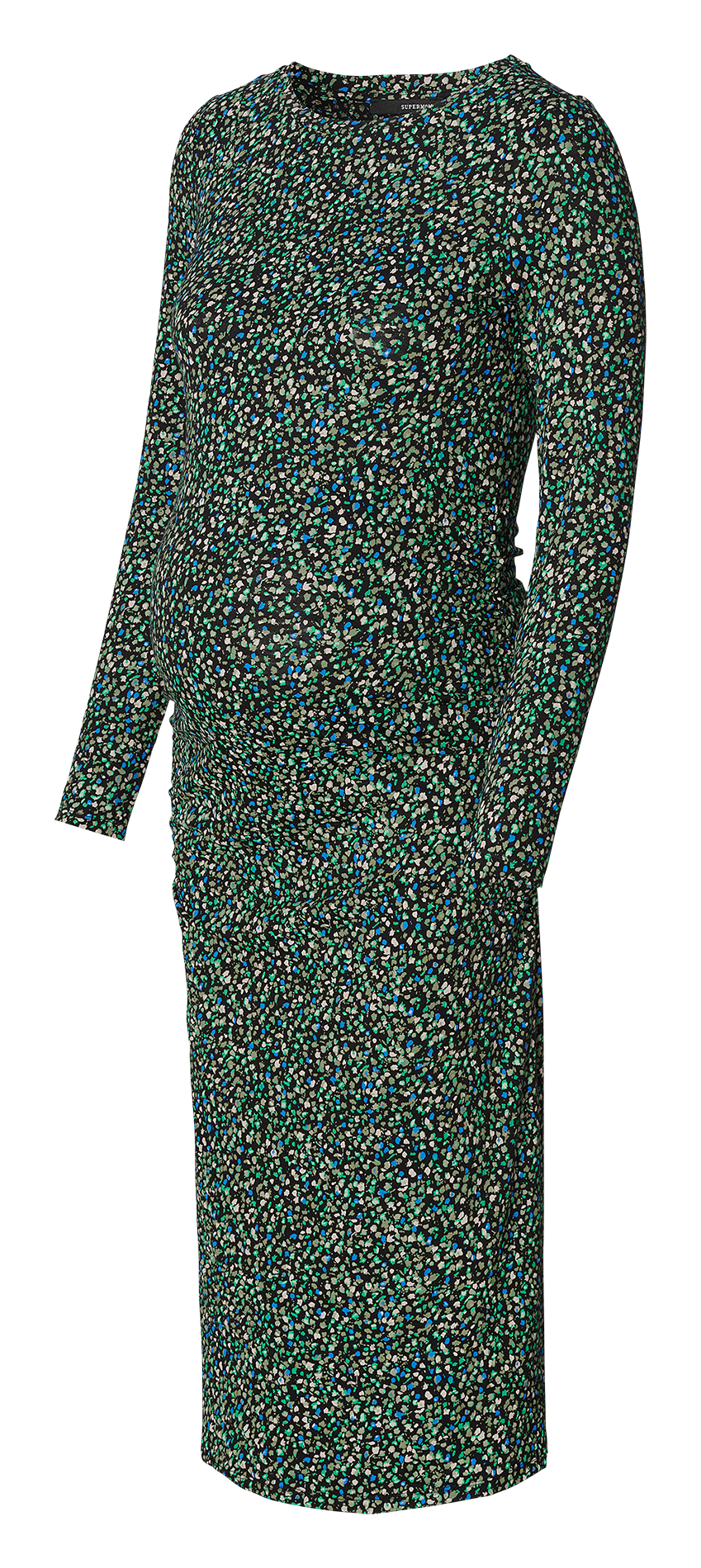 Robe longue imprimée de grossesse  Noir