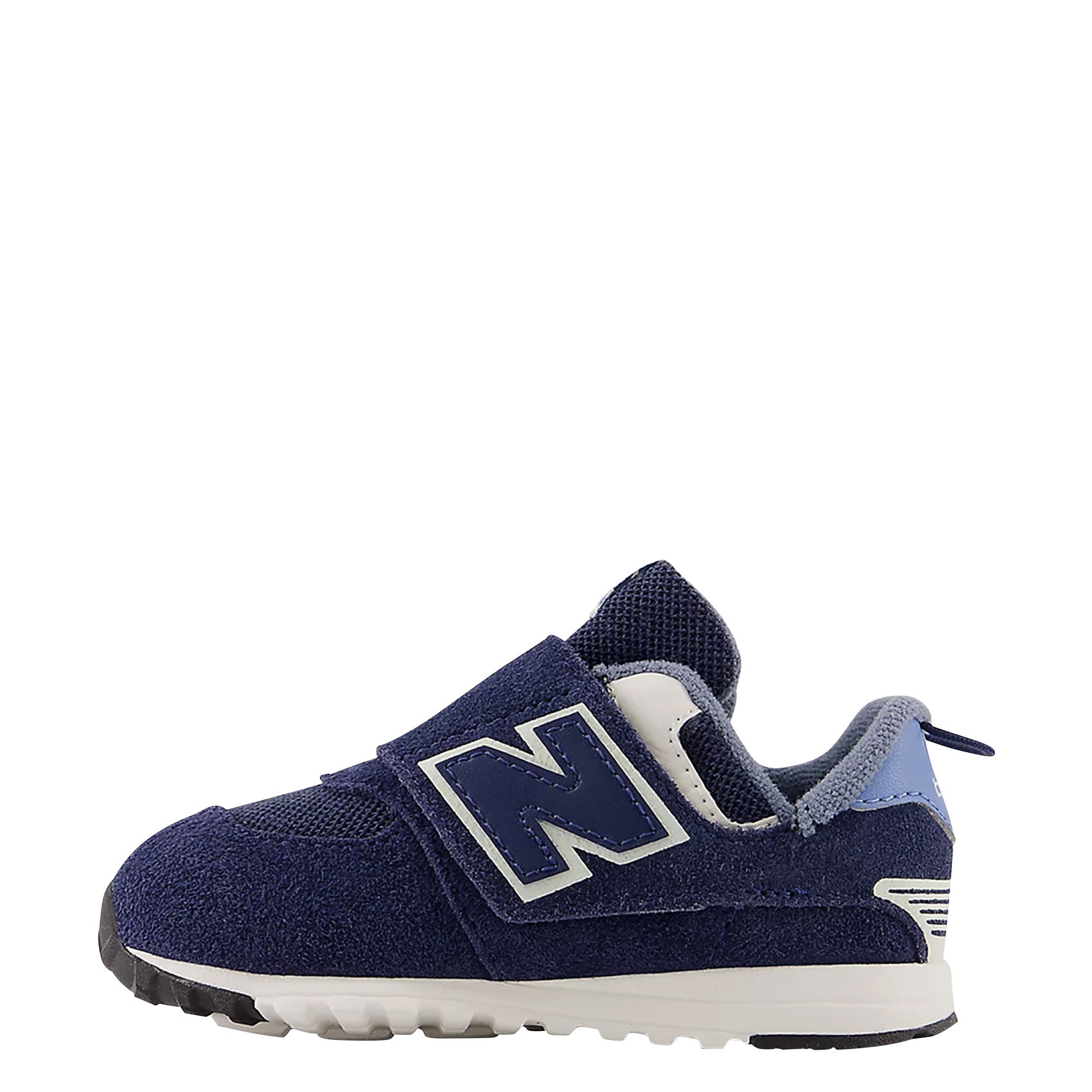 Lage Sneakers Van Gemengd Leer Met Klittenband Nb Navy New Balance