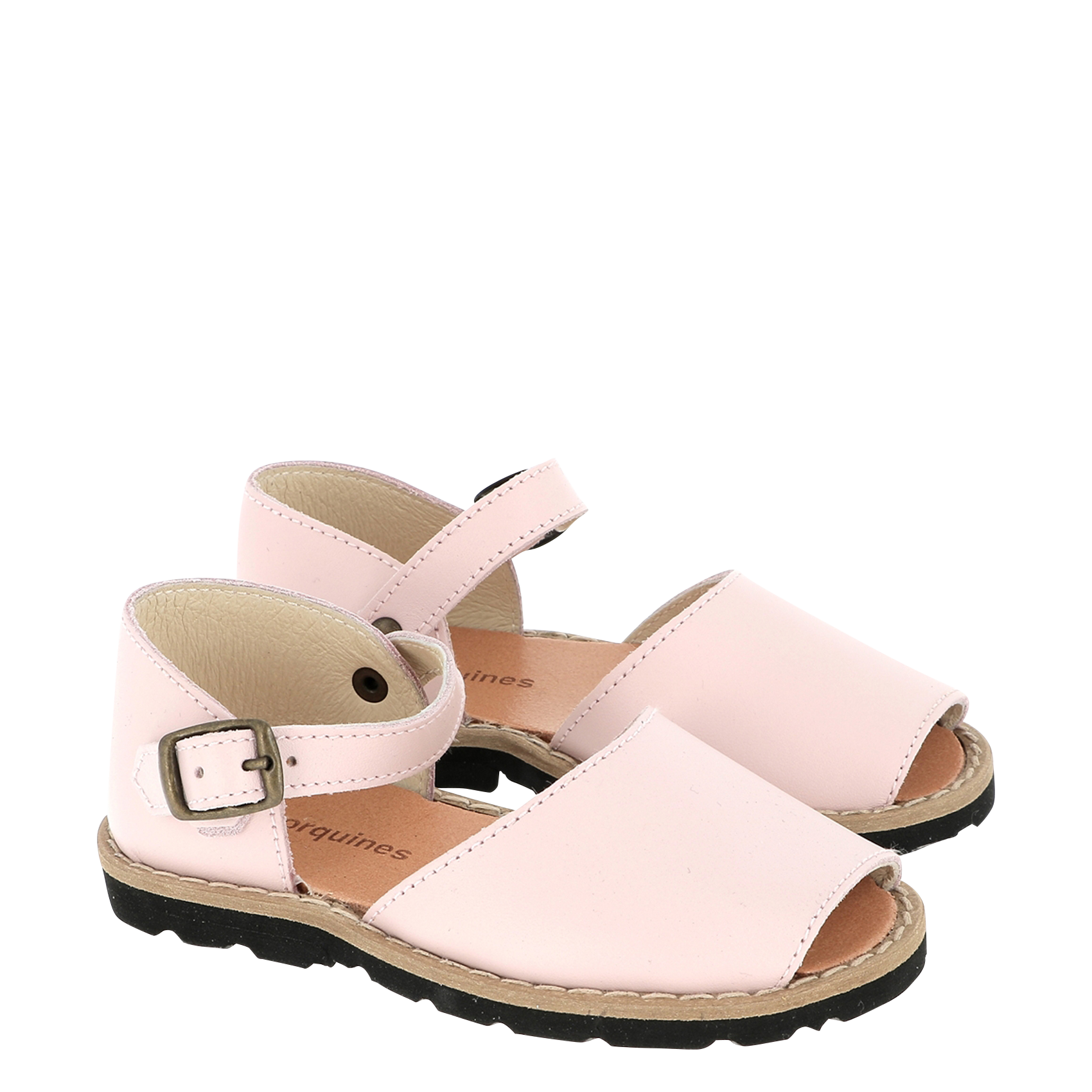 Sandales en cuir lisse MINORQUINES Rose