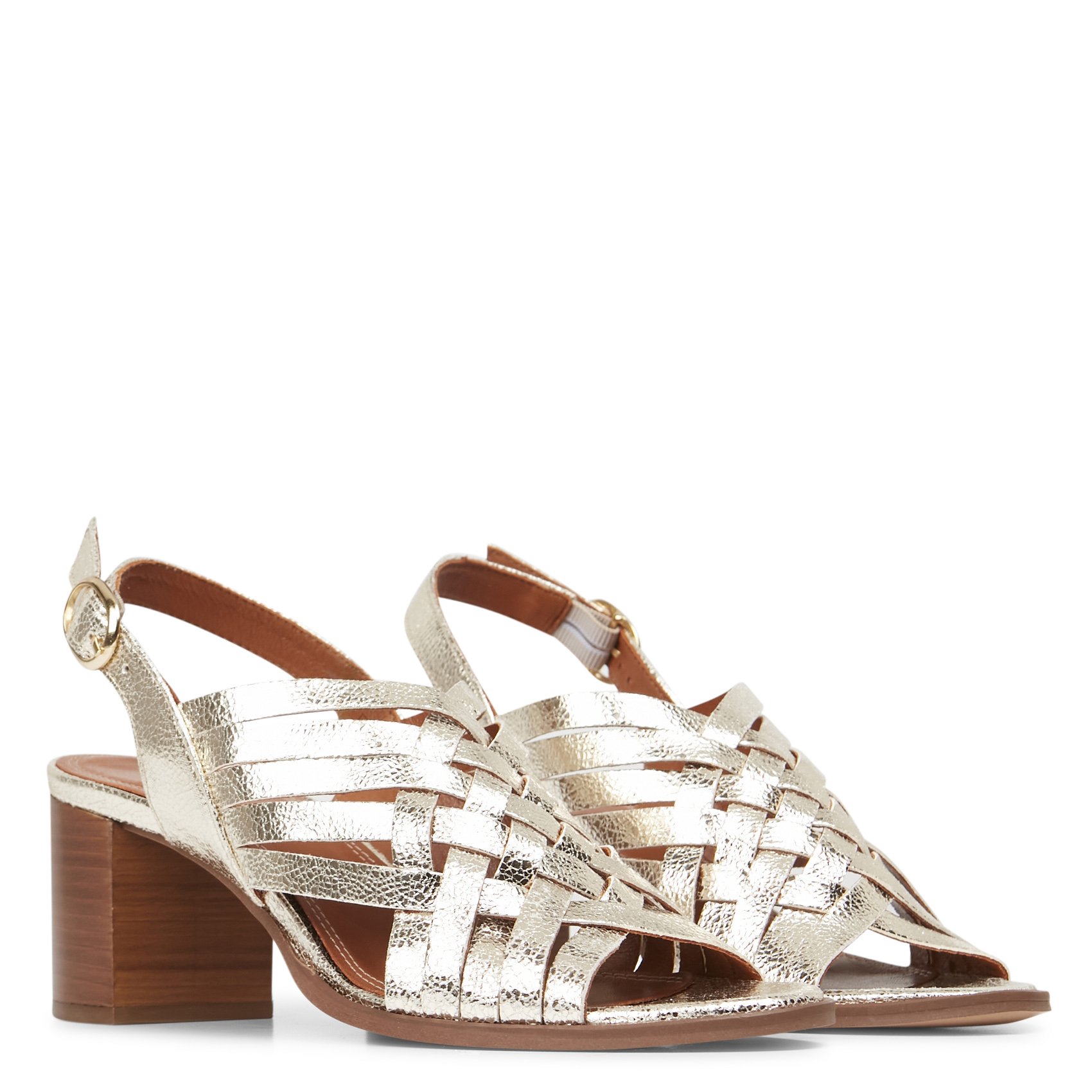 Sandales à talon en cuir MAISON TOUFET Doré