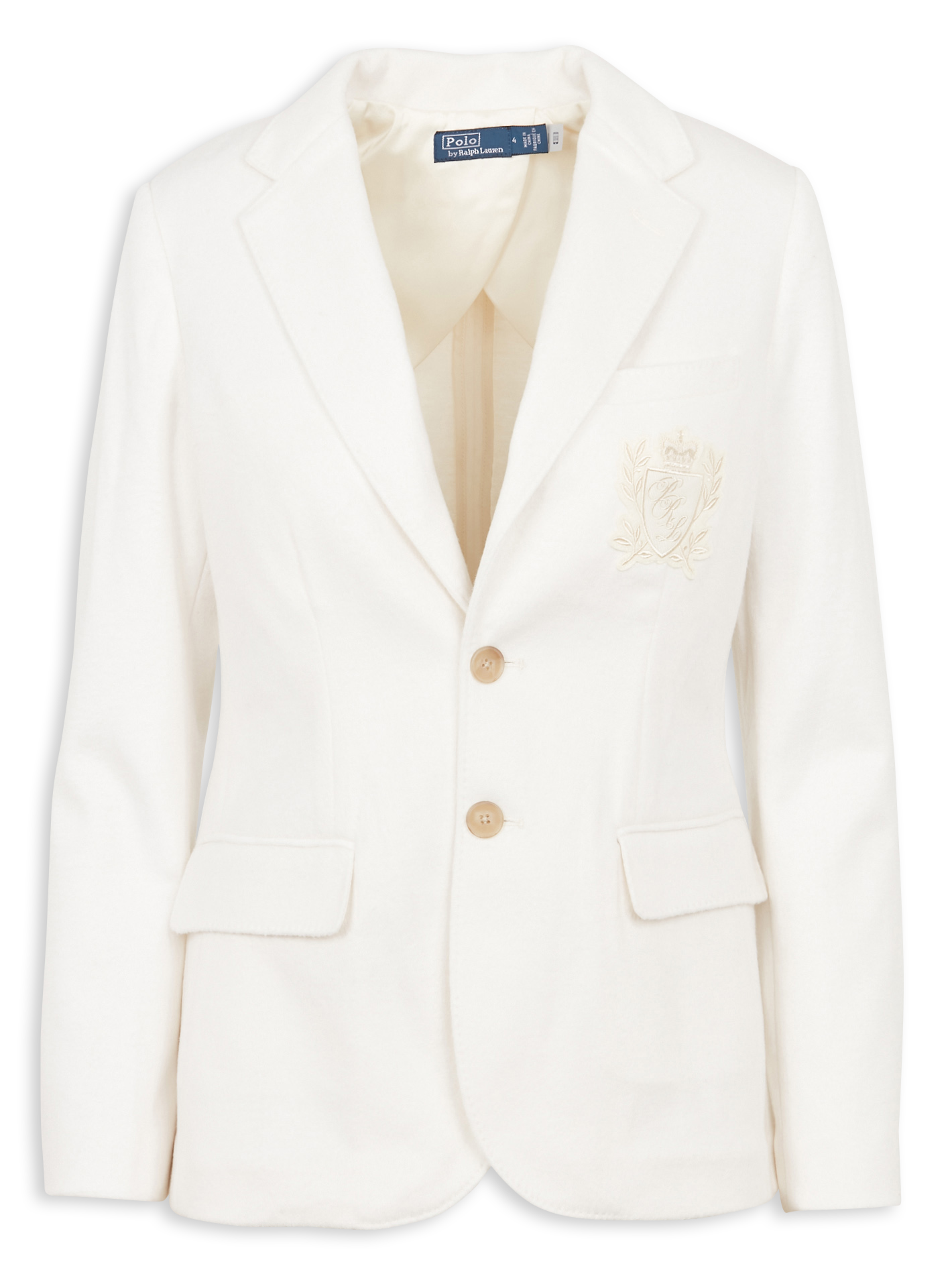 Blazer with embroidered logo POLO RALPH LAUREN Beige