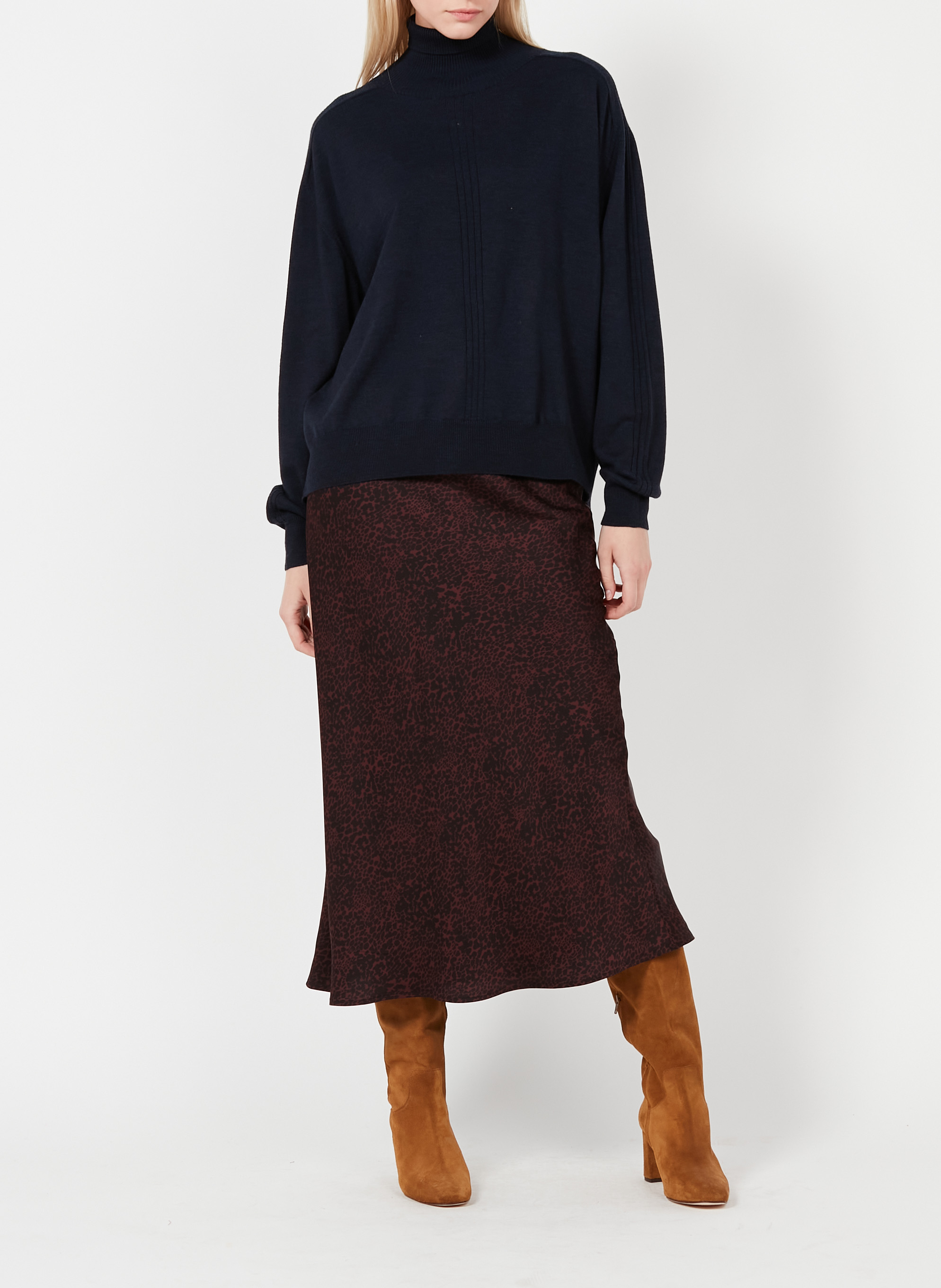 Wool turtleneck SOEUR Blue