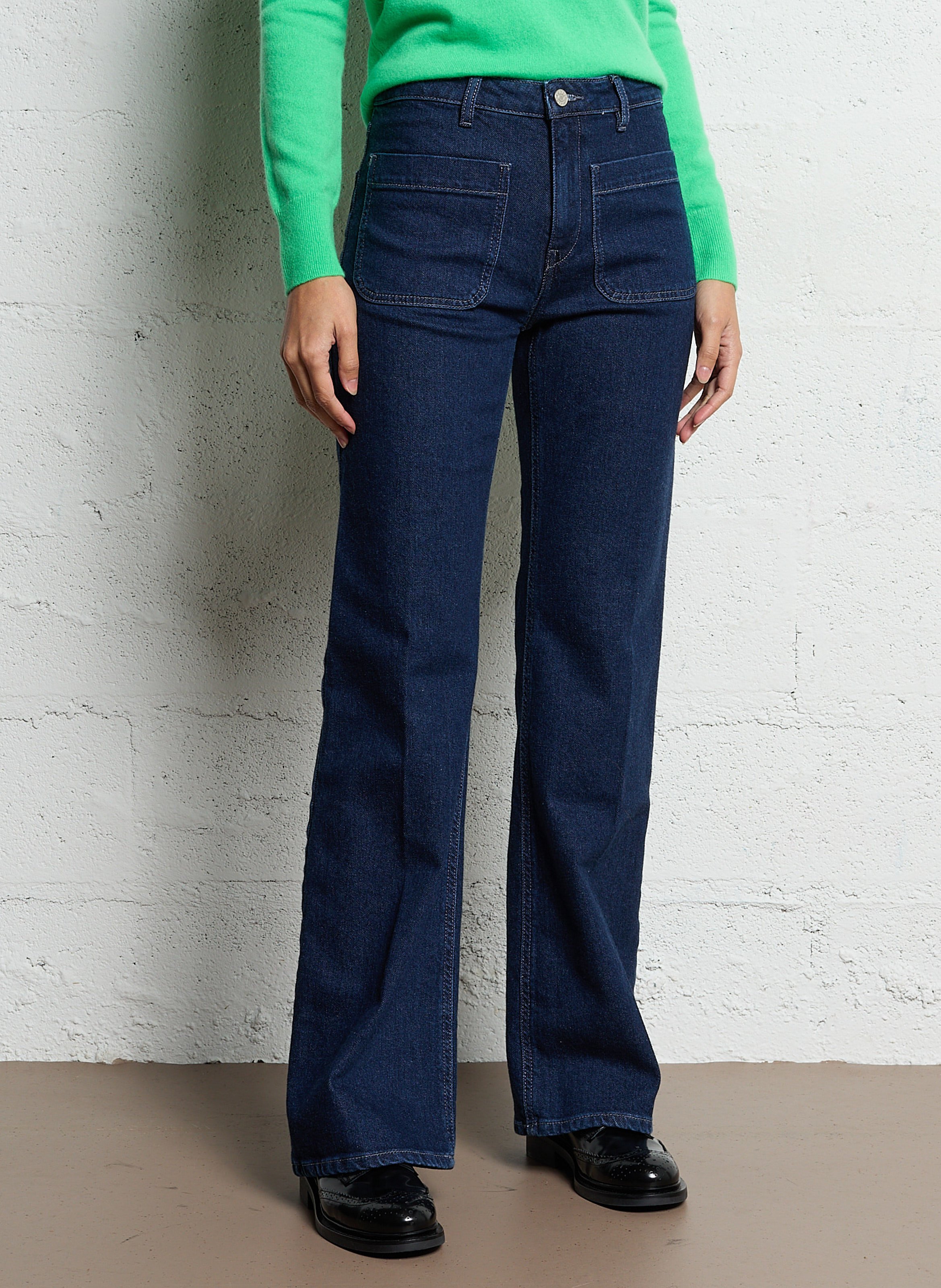 Jean bootcut en coton mélangé LAB DIP Bleu