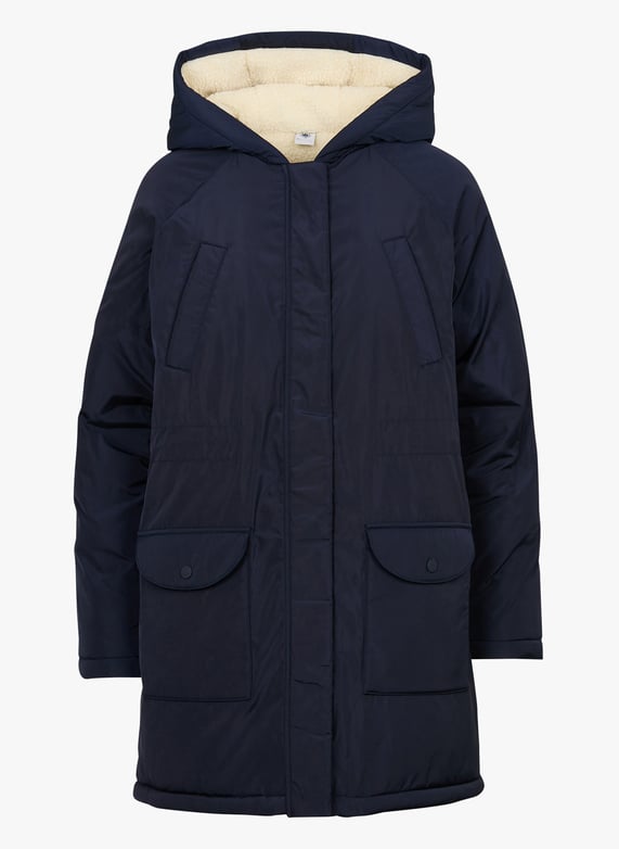 Parka à capuche mi-Longue Bleu Petit bateau Femme Place des