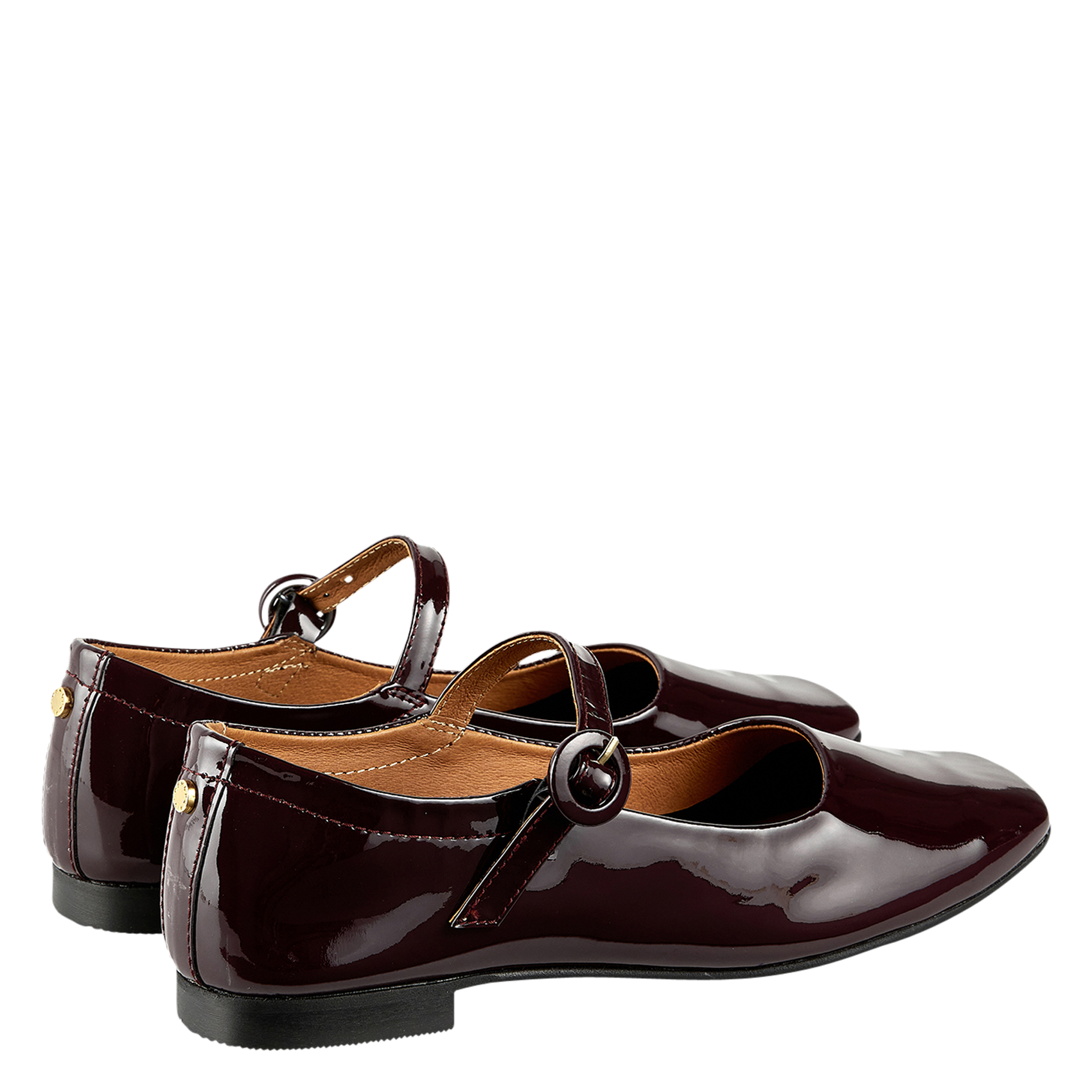 Jane patent leather ballet pumps COSMOPARIS Plums