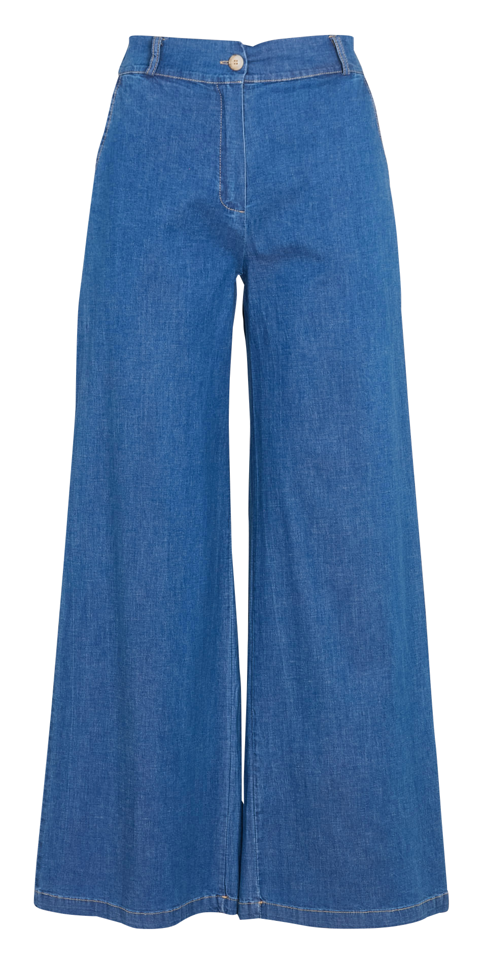 Flared jeans met hoge taille | katoenblend LA FEE MARABOUTEE Blauw