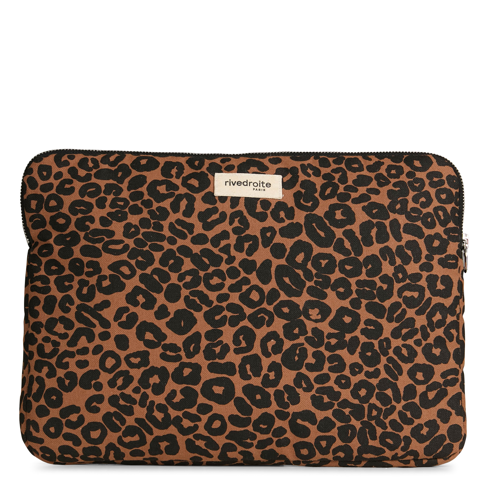 Laptop-Hülle aus Baumwolle RIVEDROITE PARIS Braun