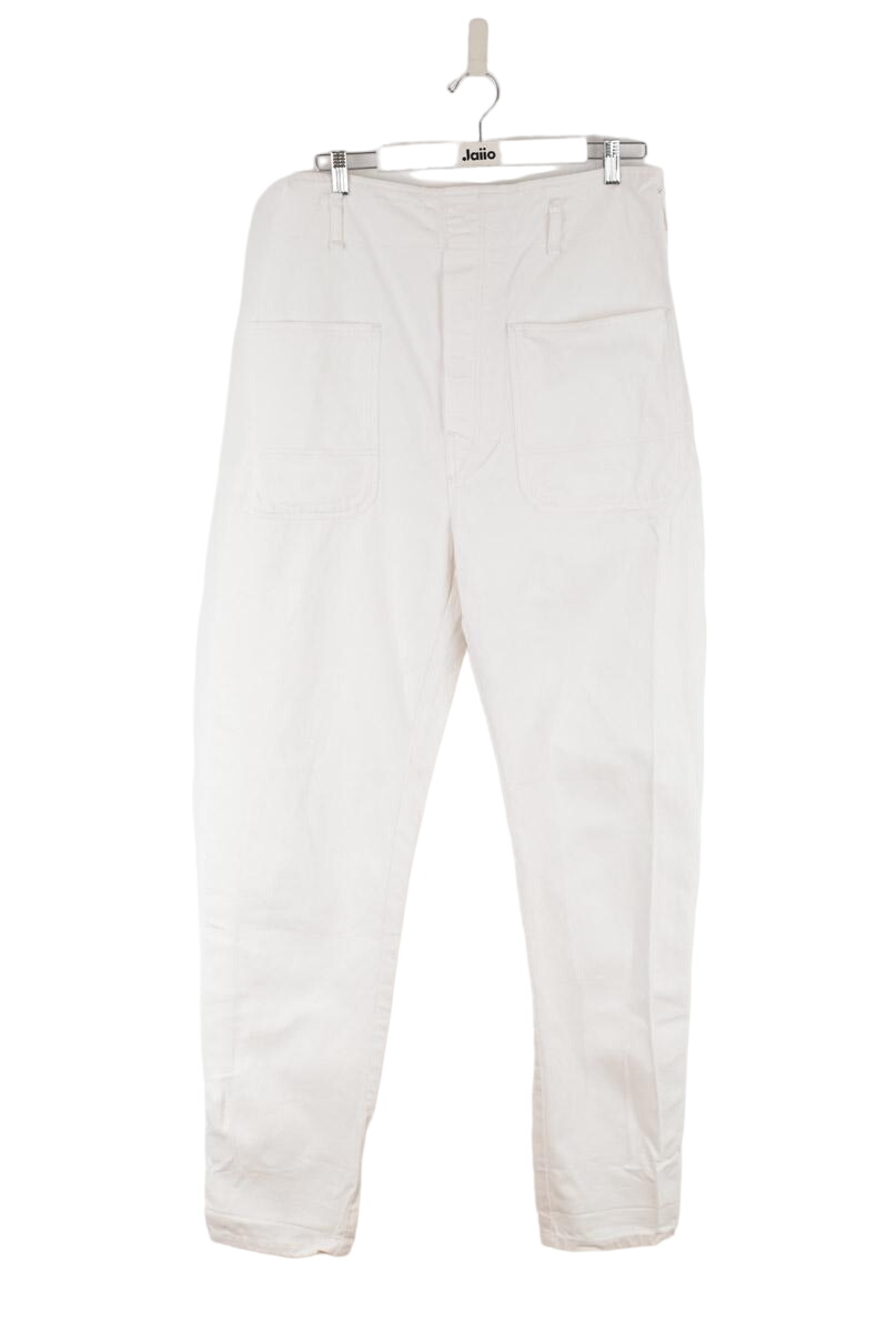 Cotton straight jeans ISABEL MARANT - Seconde Main White