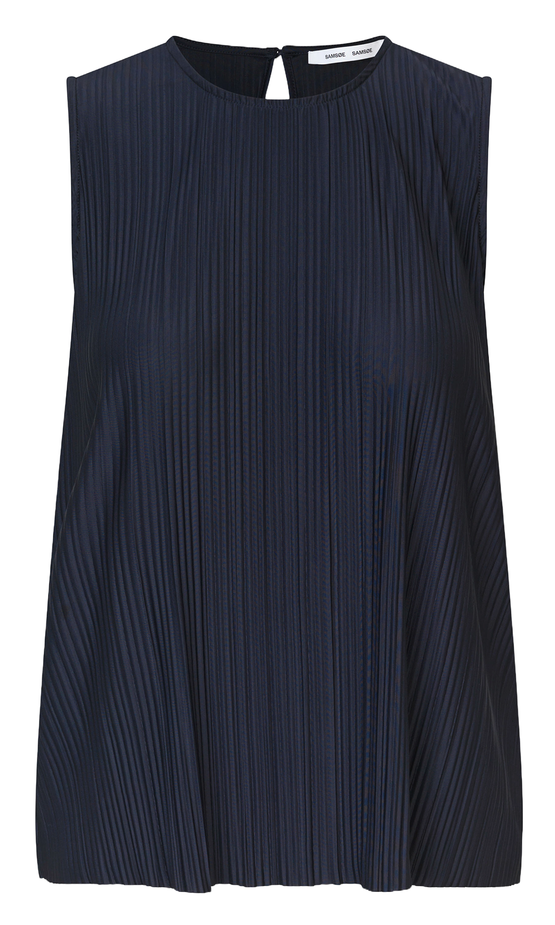 Top plissé col rond SAMSOE SAMSOE Bleu