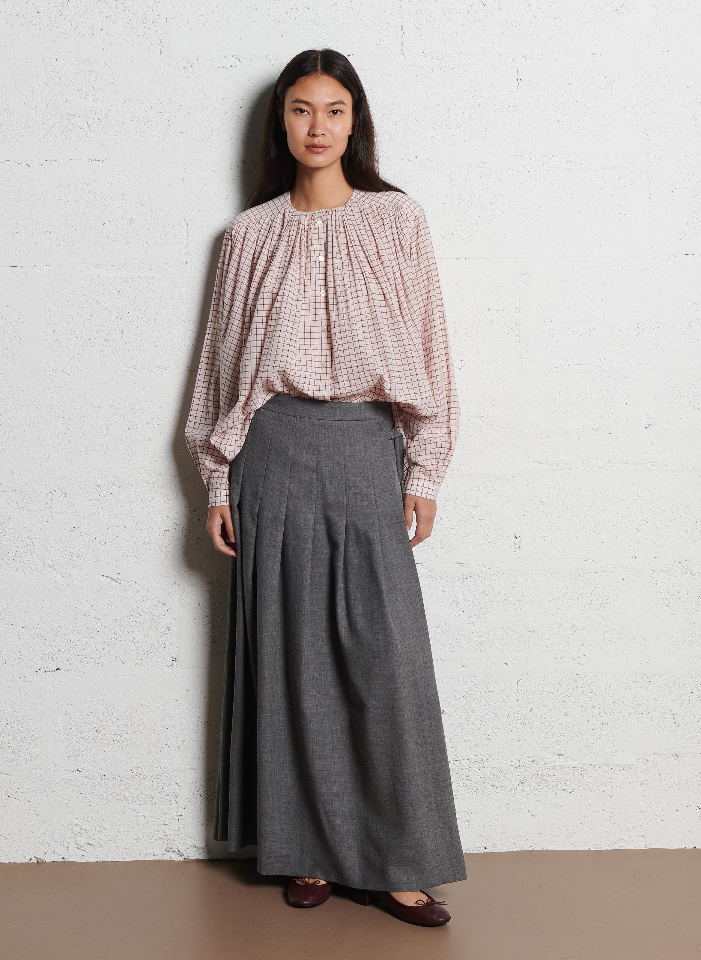 Weite Baumwollbluse LAURENCE BRAS Rot