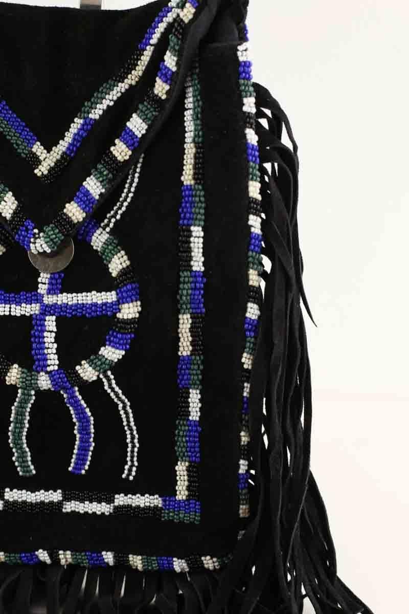 Bari suede shoulder bag ANTIK BATIK - Seconde Main Black