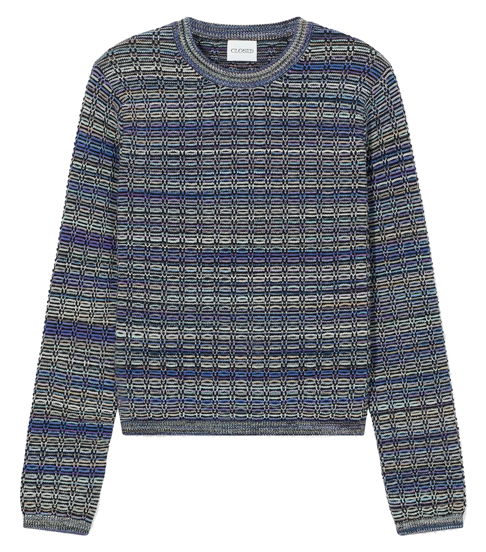 Rib-knit straight sweater CLOSED Black