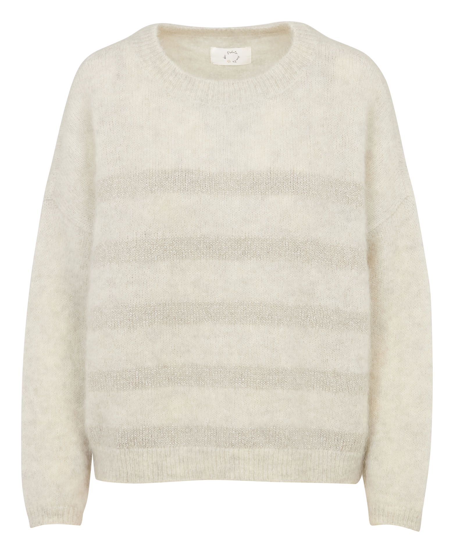 Wool-blend loose-fit striped sweater DES PETITS HAUTS Grey