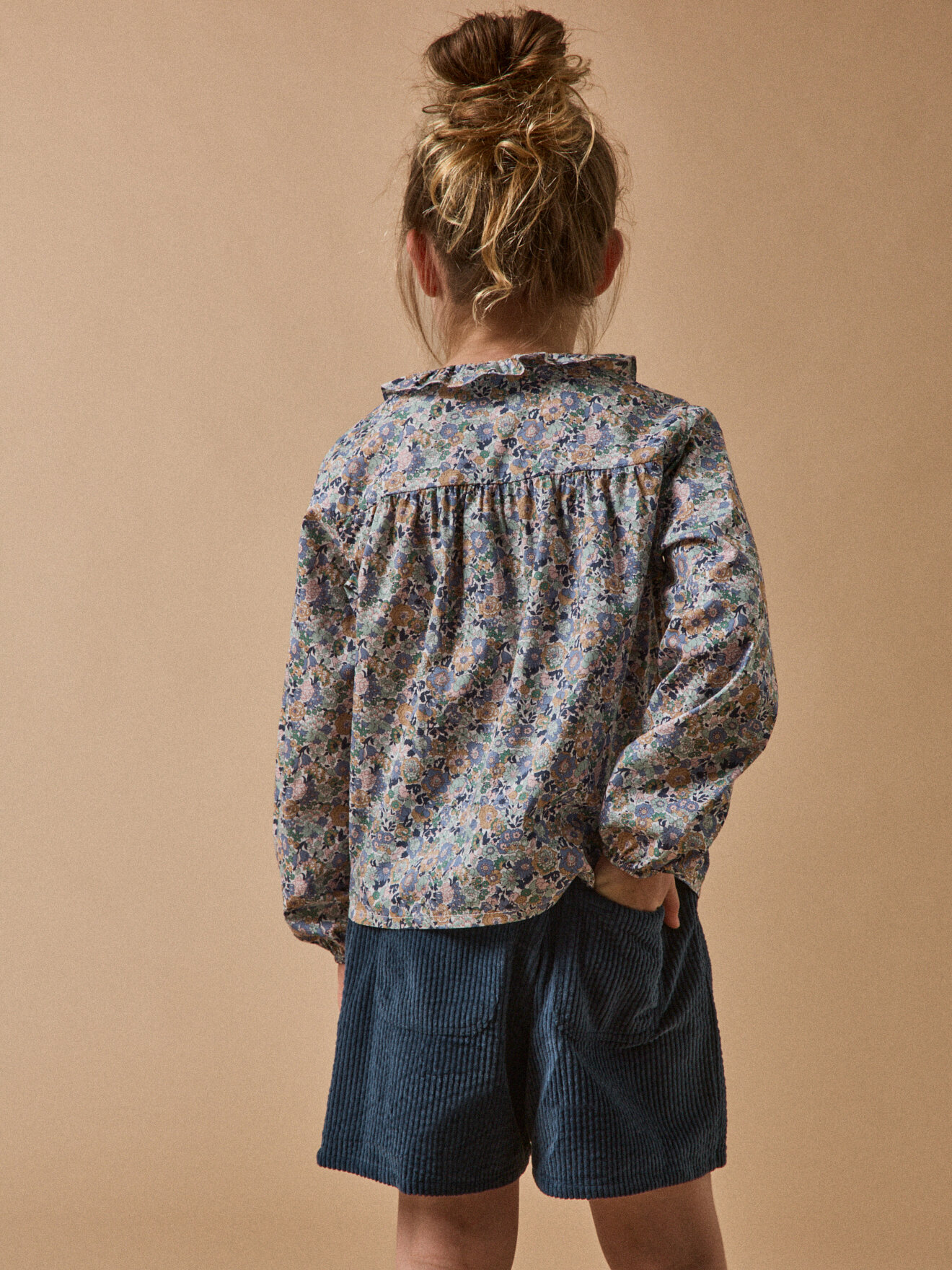 Annie May Liberty fabric shirt CYRILLUS Green