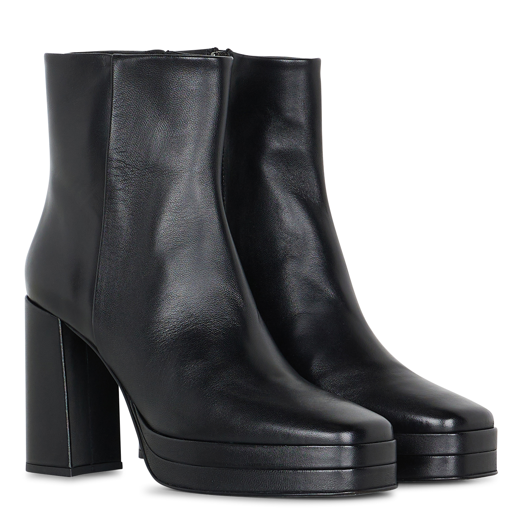 Bottines à talons en cuir BOBBIES Noir