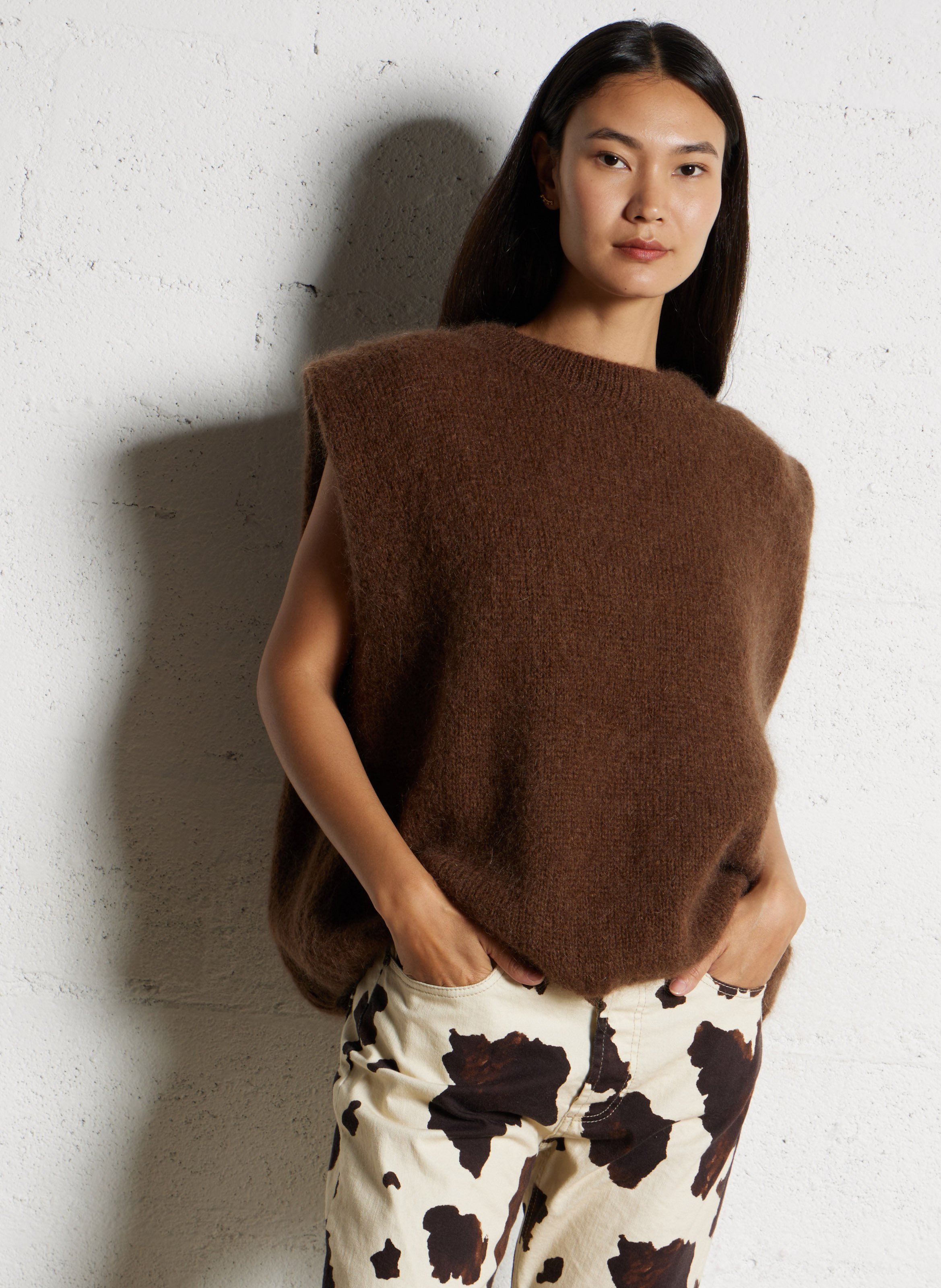 Pull col rond en laine mélangée PLEASE