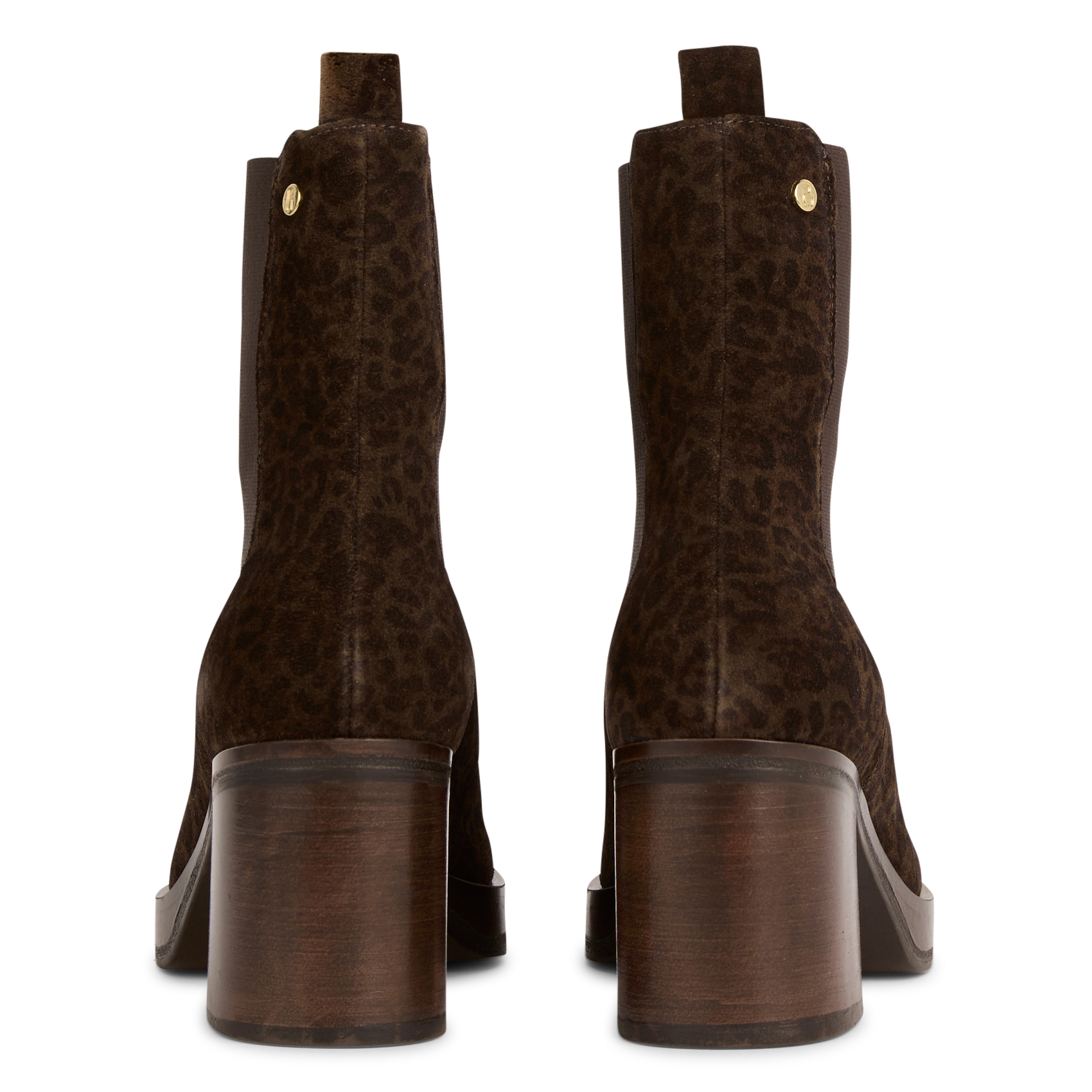 Boots à talons en cuir BOCAGE Marron