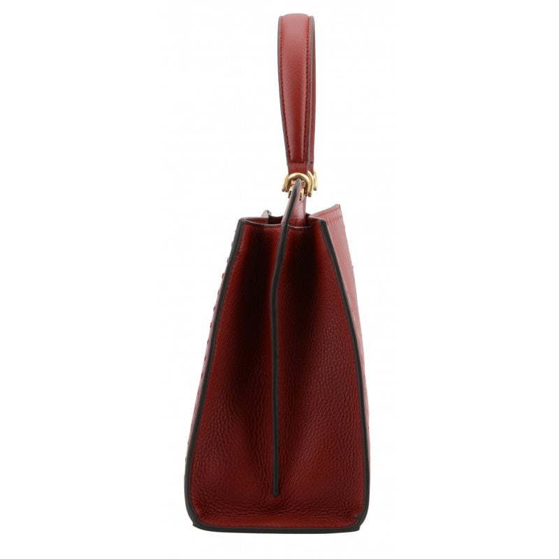 Handbag - cowhide leather POURCHET Red