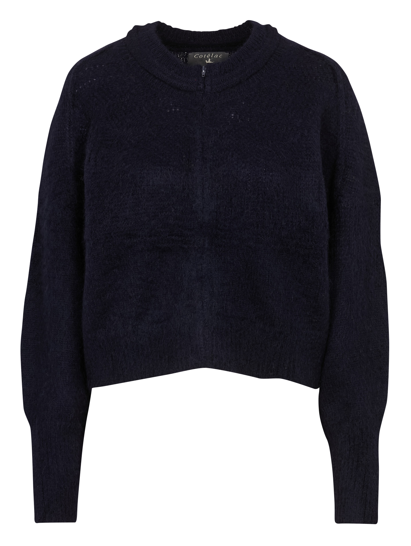 Cardigan oversize col montant en laine mélangée COTELAC Bleu