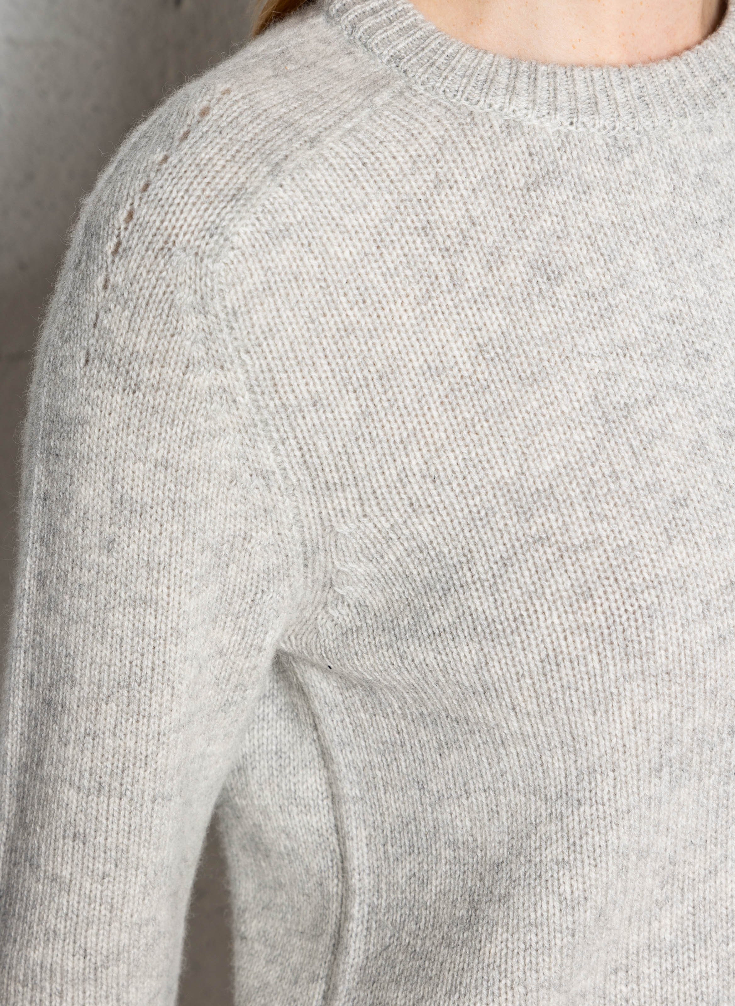 Pull droit col rond en cachemire KUJTEN Beige