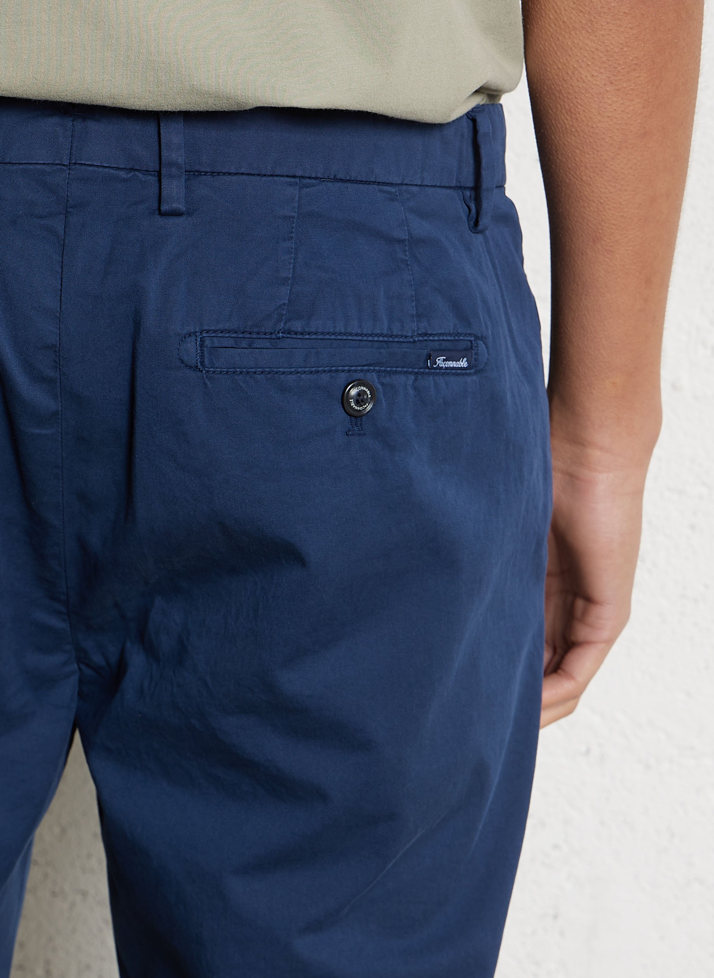 Bucket Hat aus Baumwoll-Mix FACONNABLE Blau