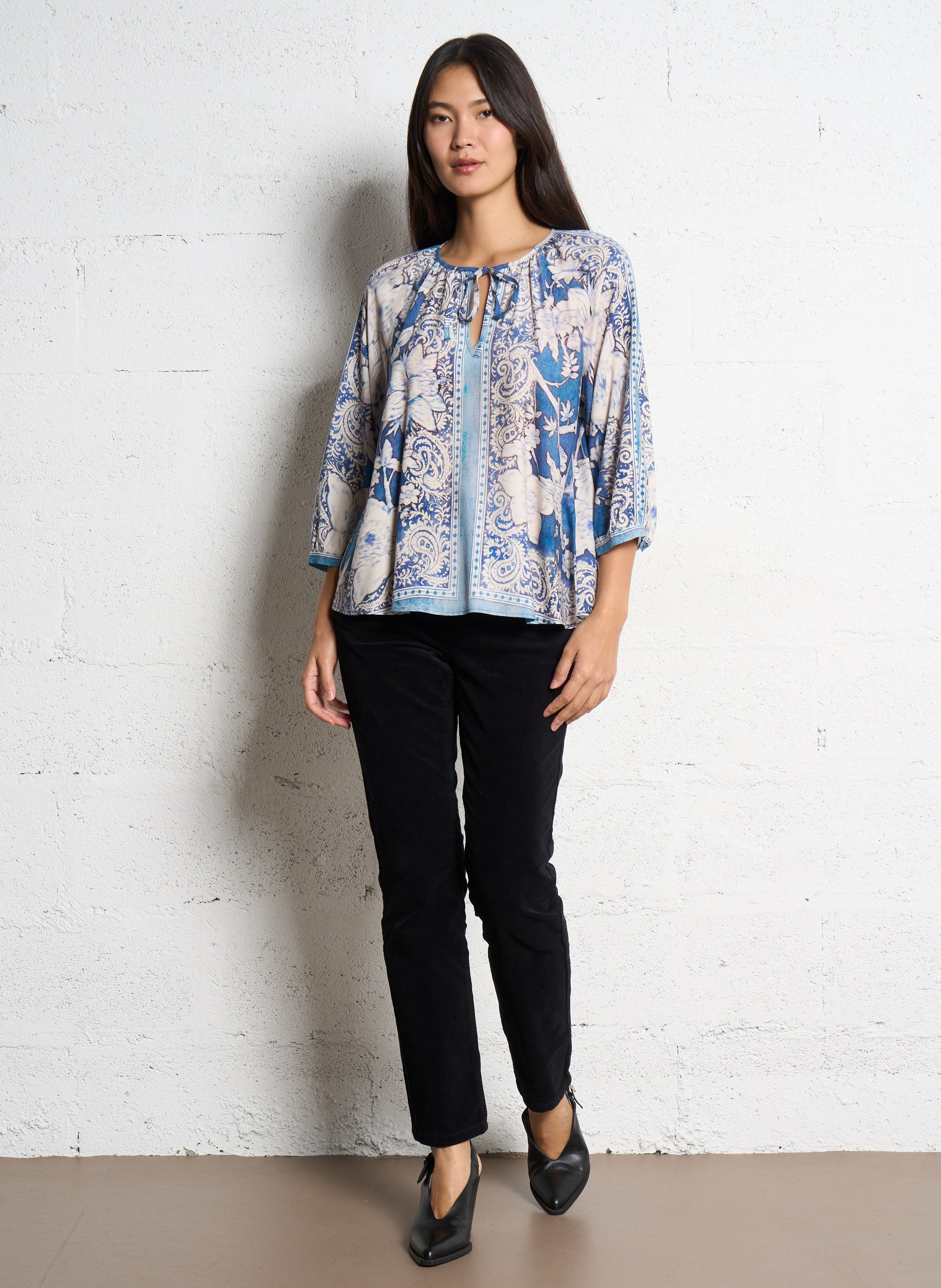 Blouse oversize imprimée SUD EXPRESS Bleu