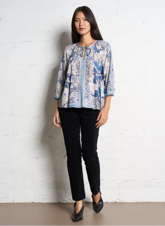 Pantalon slim velours en coton stretch - Look 4