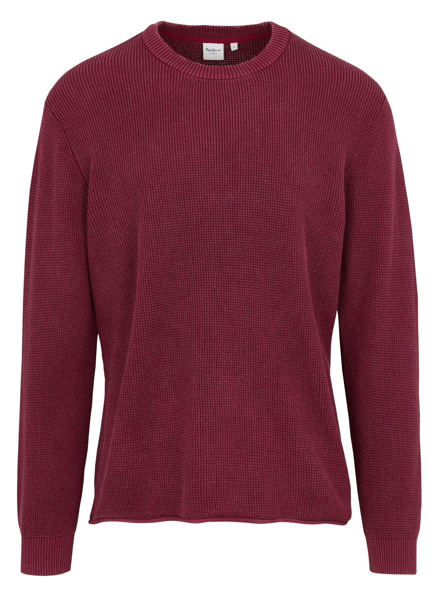 Pull droit col rond en coton PEPE JEANS Rouge