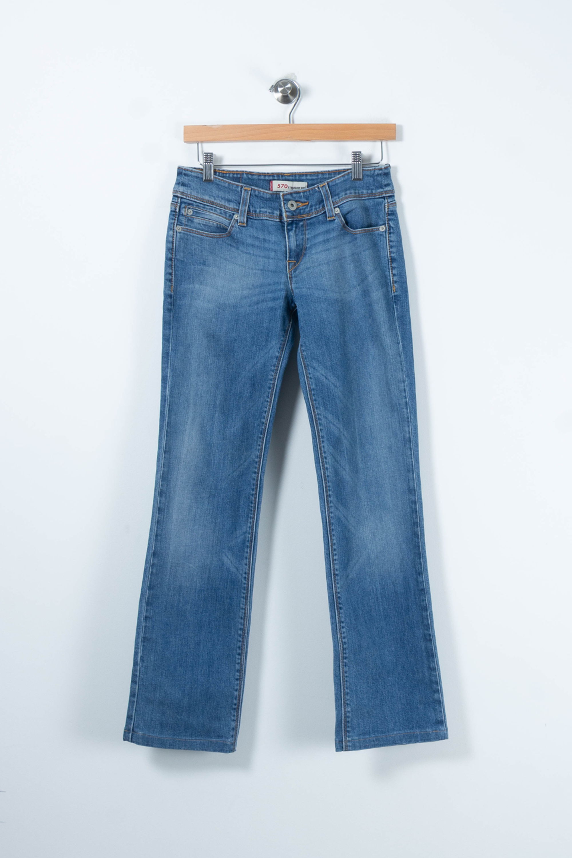 Cropped slim jeans with studs LEVI'S - Seconde main Blue