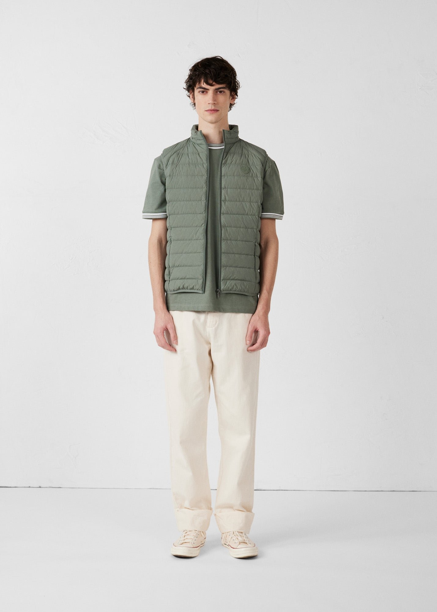 Stretch sleeveless puffer jacket Arafo JOTT Green