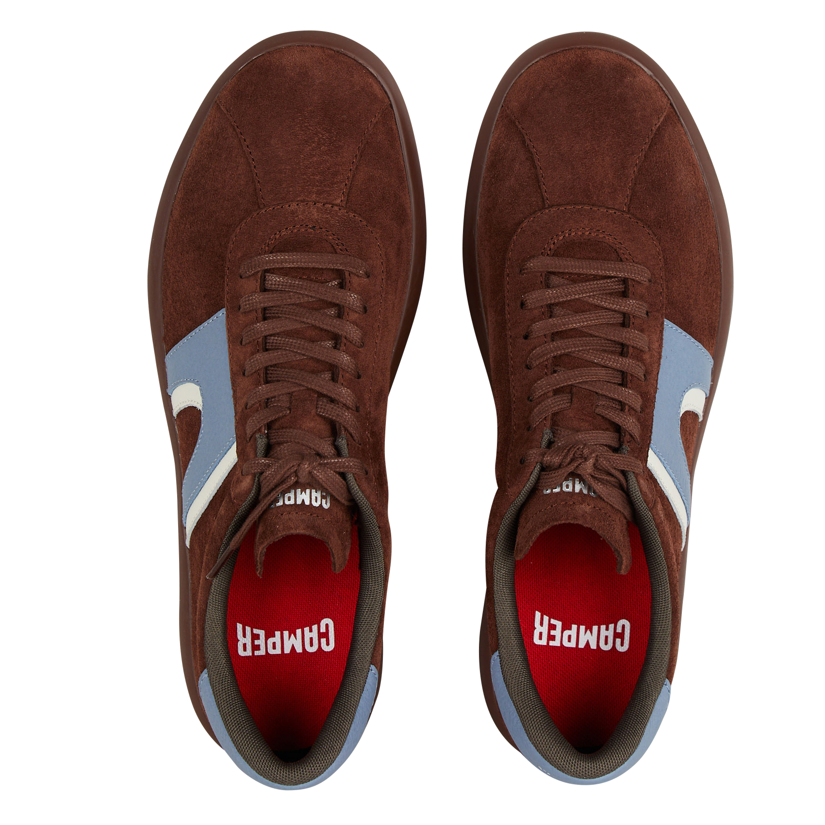 Lage sneakers van veloursleer CAMPER Bruin