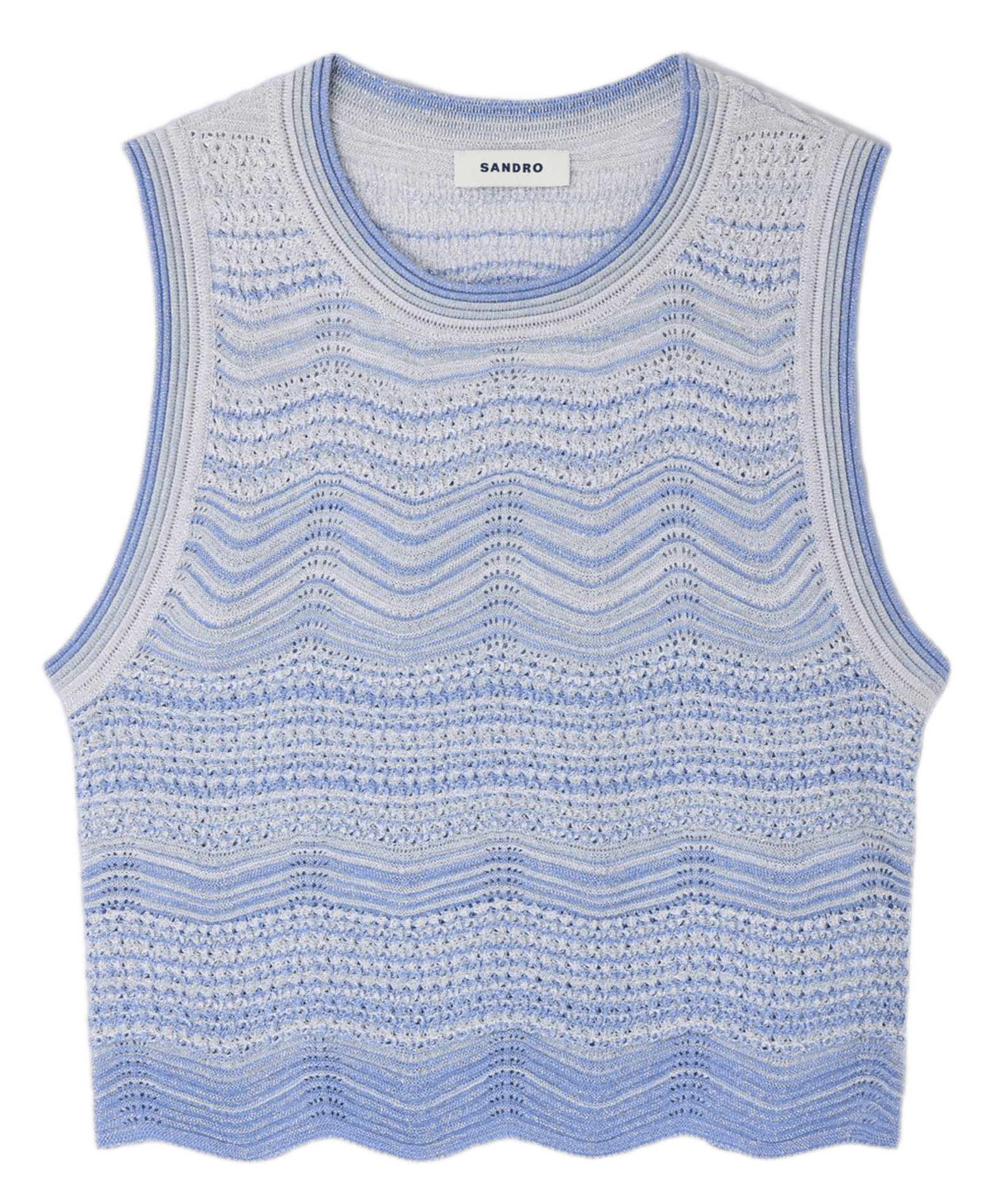 Top in fantasiesteek SANDRO Blauw