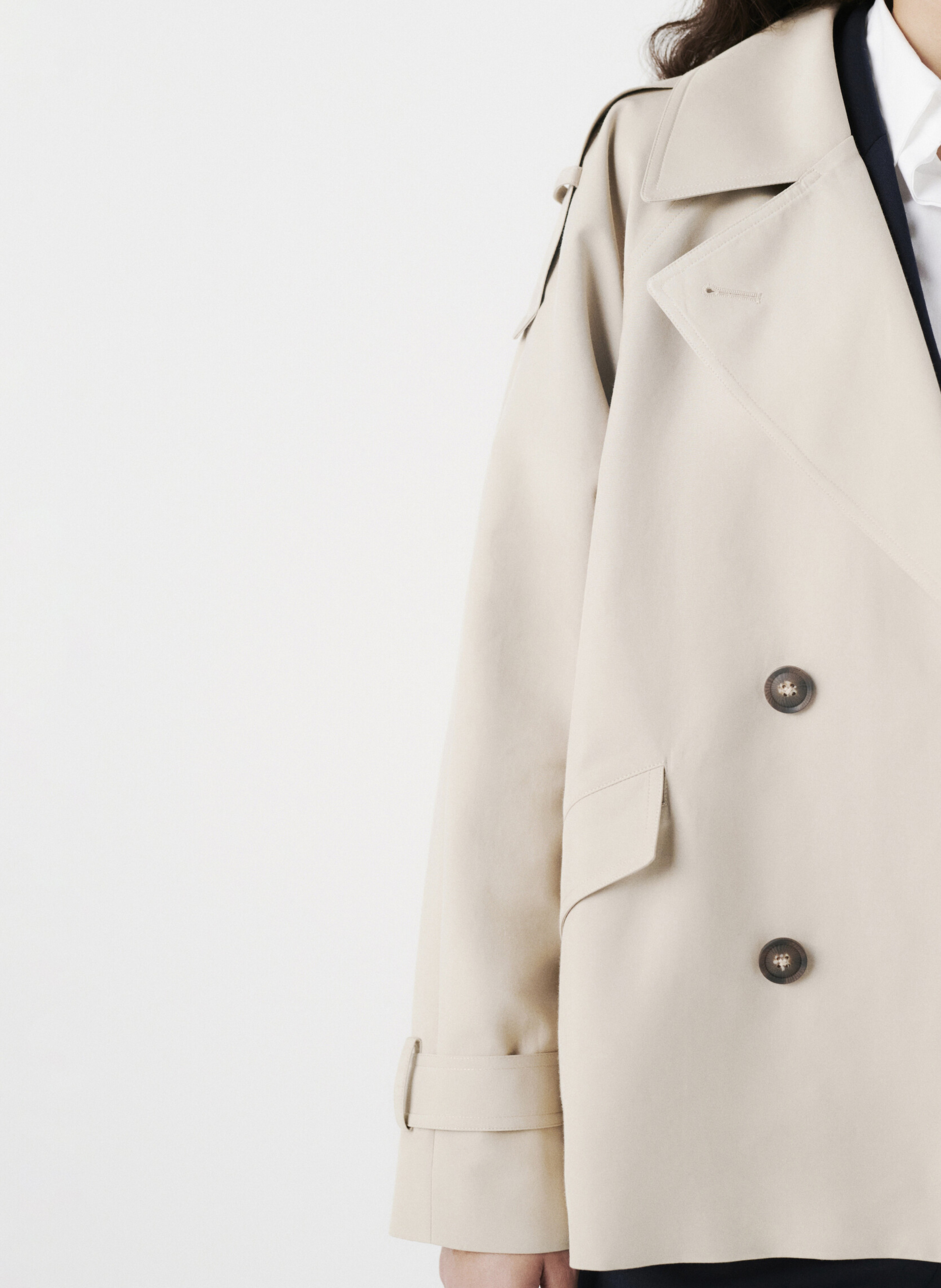 Trench col tailleur CAROLL Beige