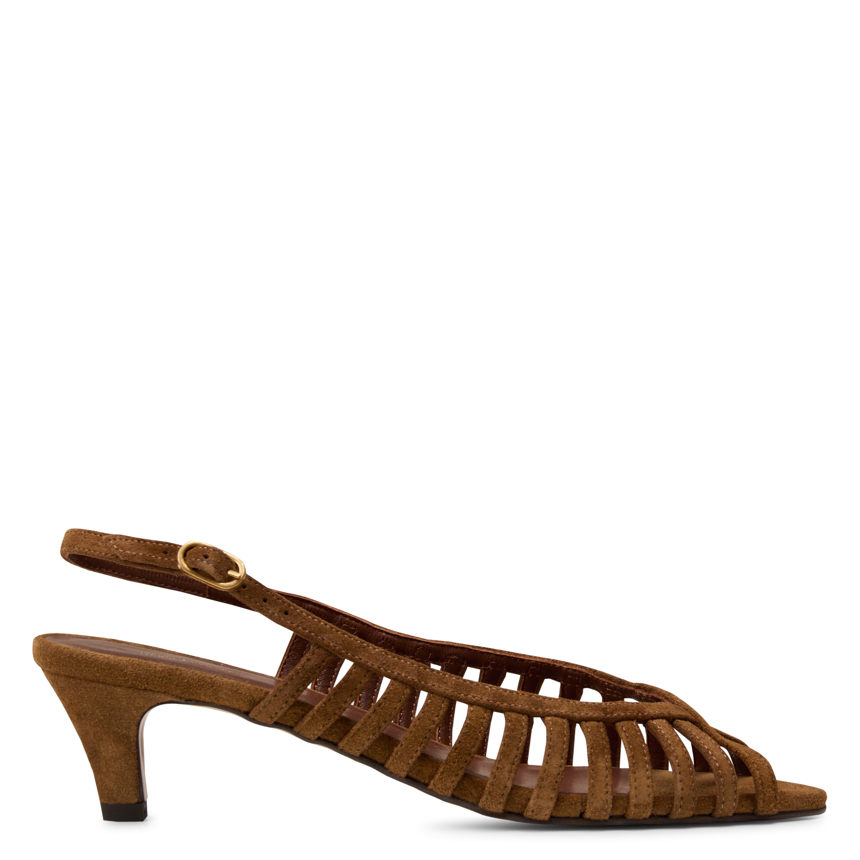 Sandales à talons en cuir suédé ANONYMOUS COPENHAGEN Marron