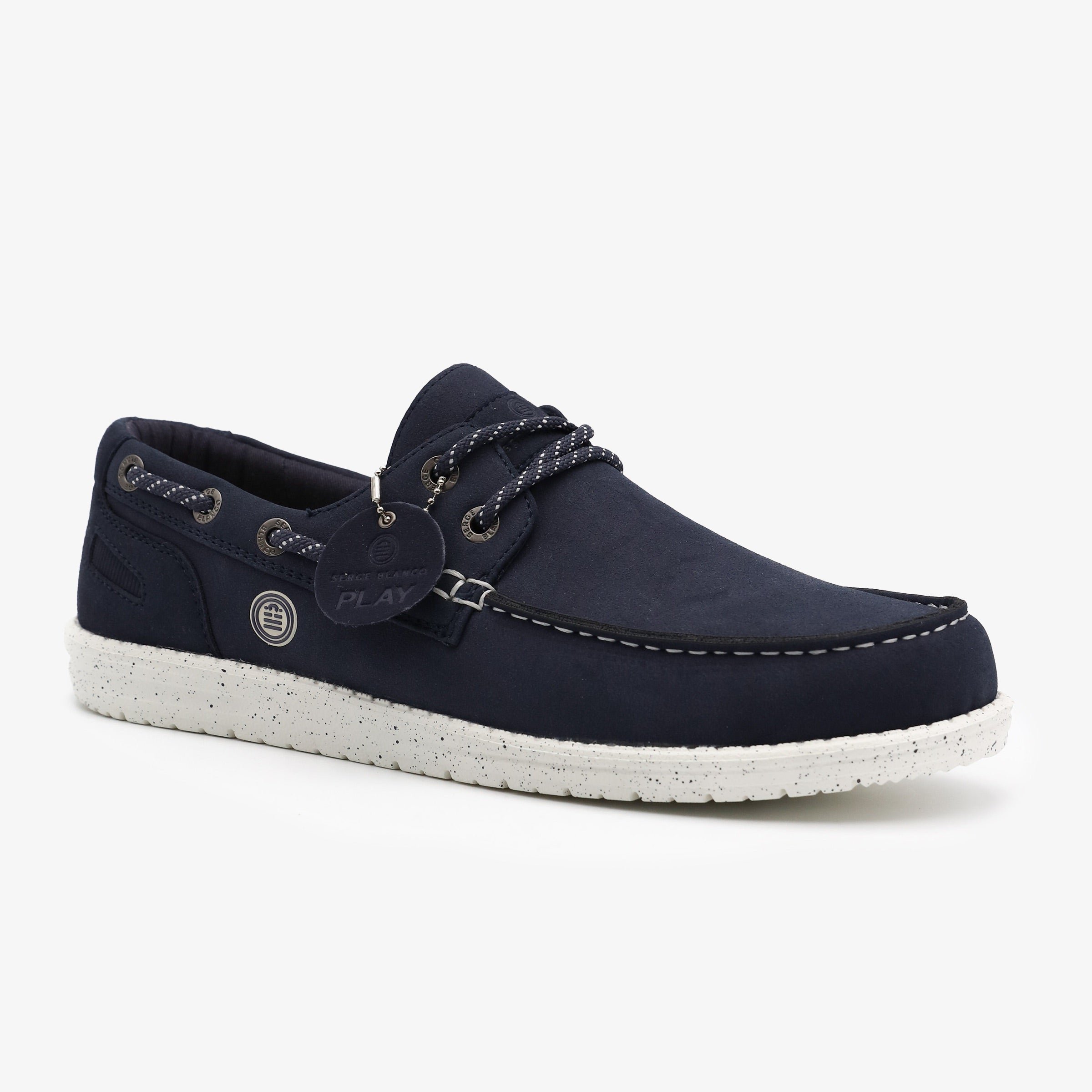 Nubuck deck shoes SERGE BLANCO Blue