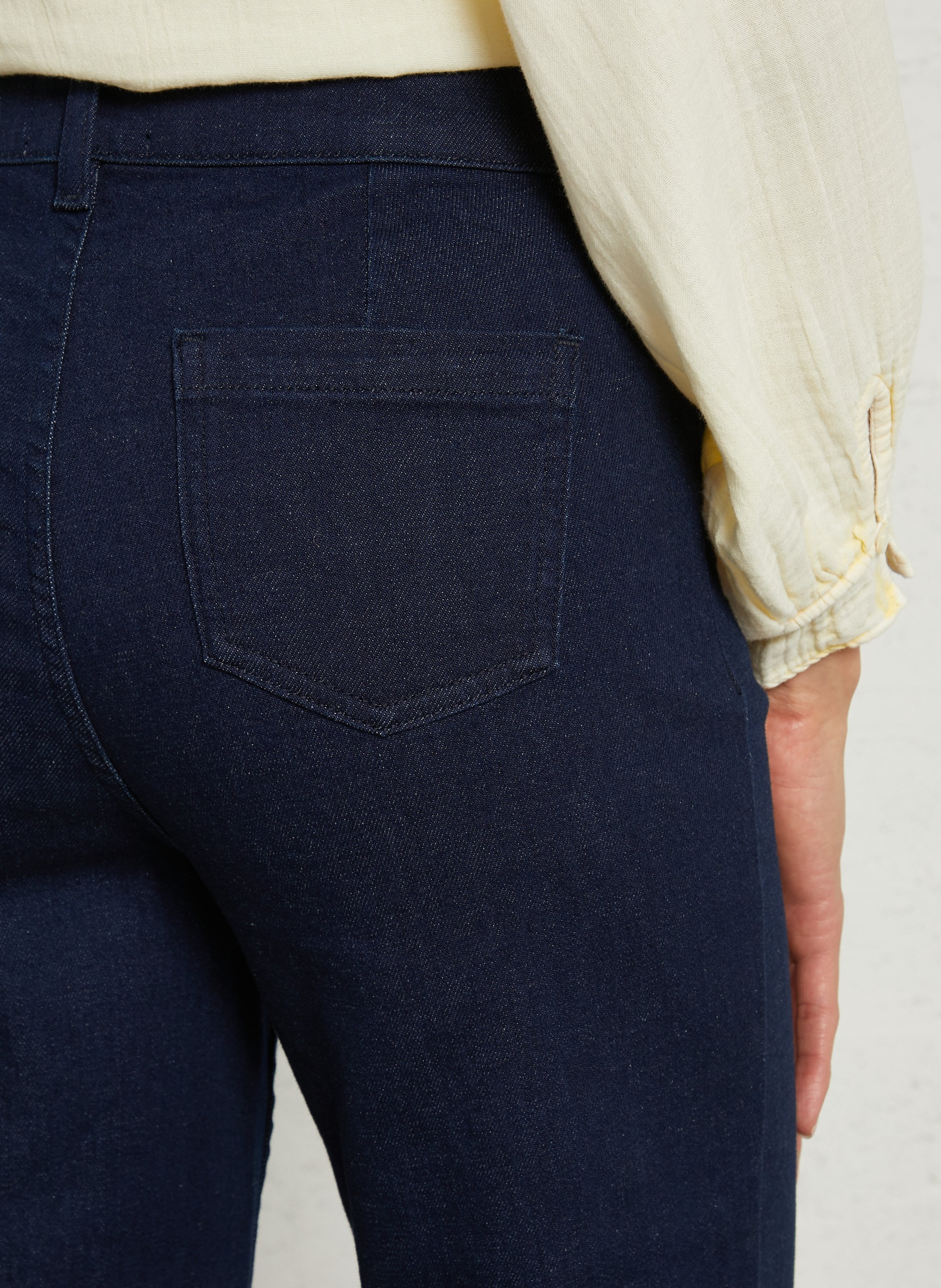 Gerade geschnittene Hose mit mittelhoher Taille in einfarbig MAISON 123 Blau