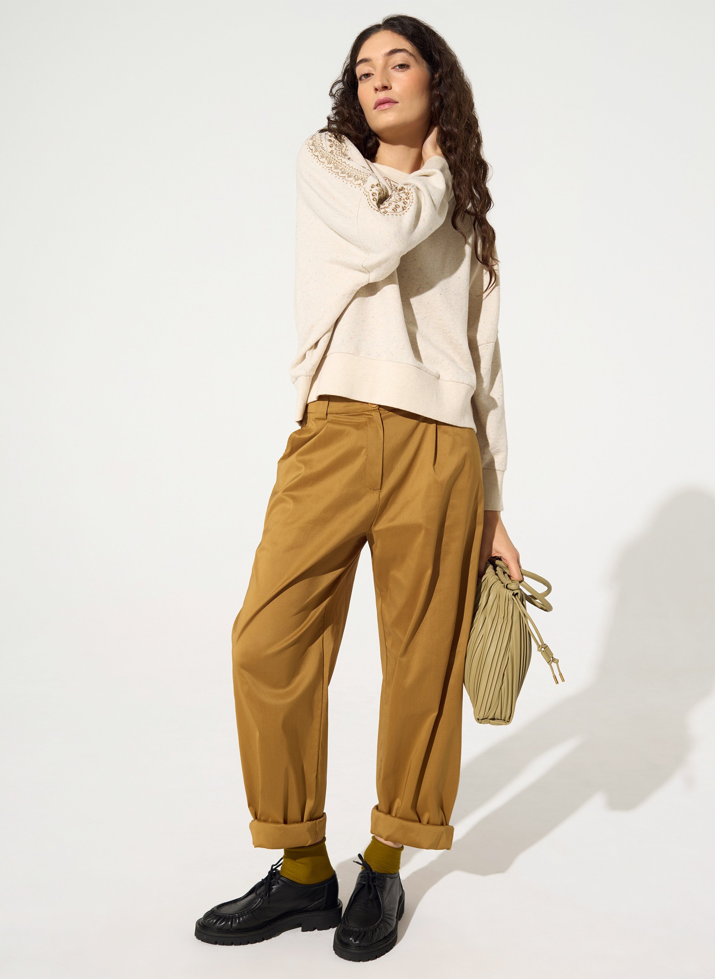 High-neck sweater COTELAC White