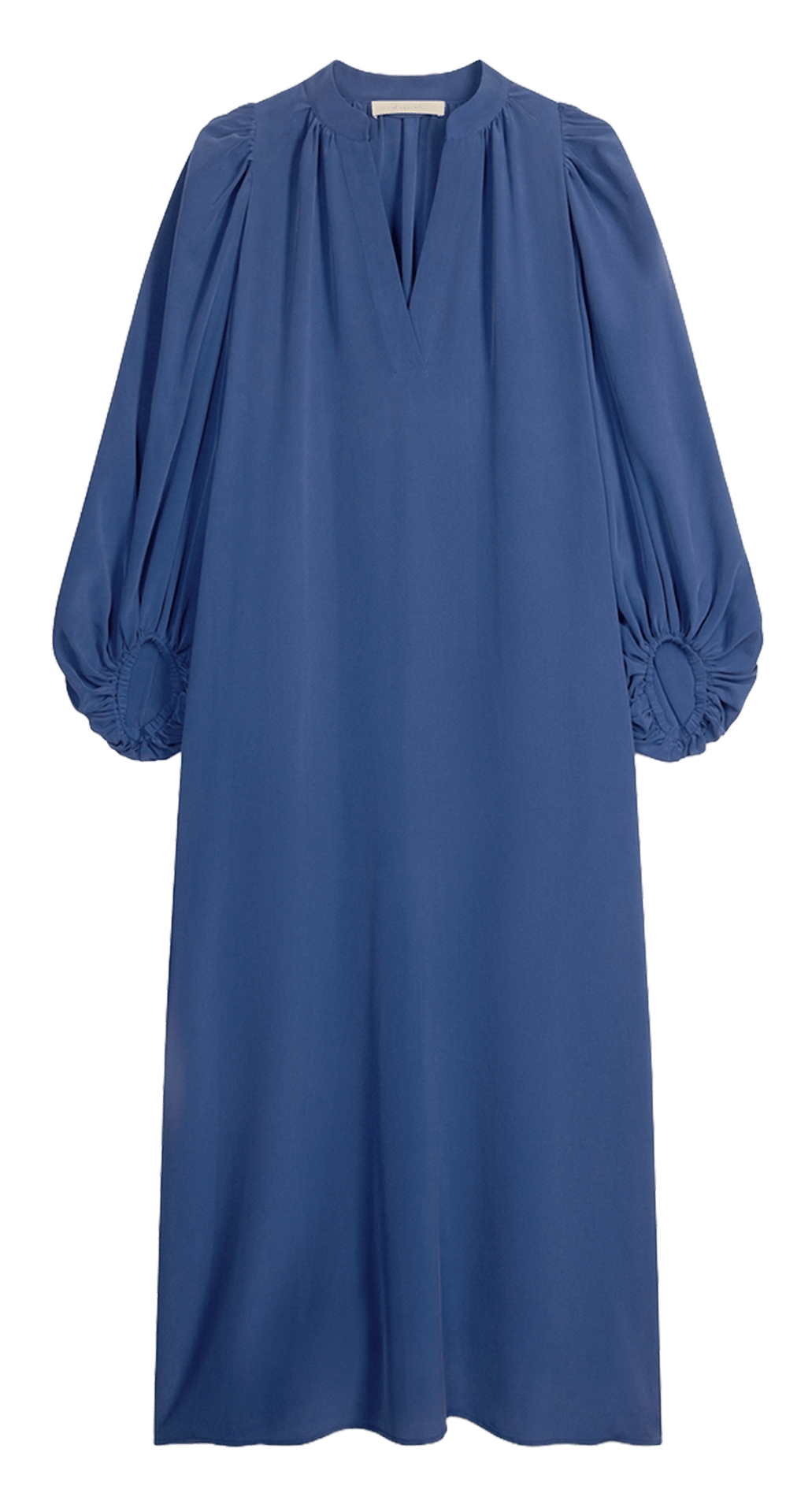 Flowy Silk Maxi Dress Blue