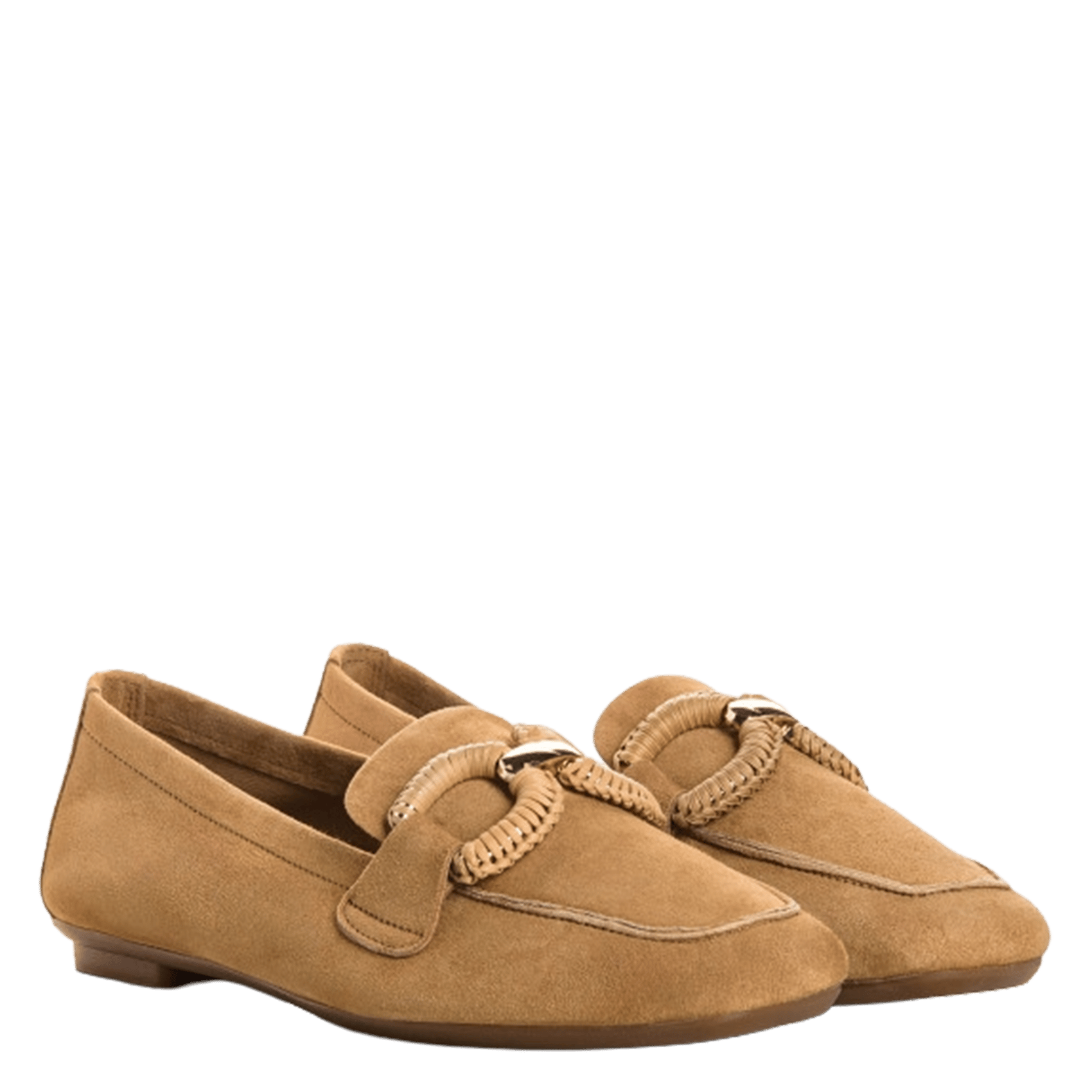 Leather loafers REQINS Brown