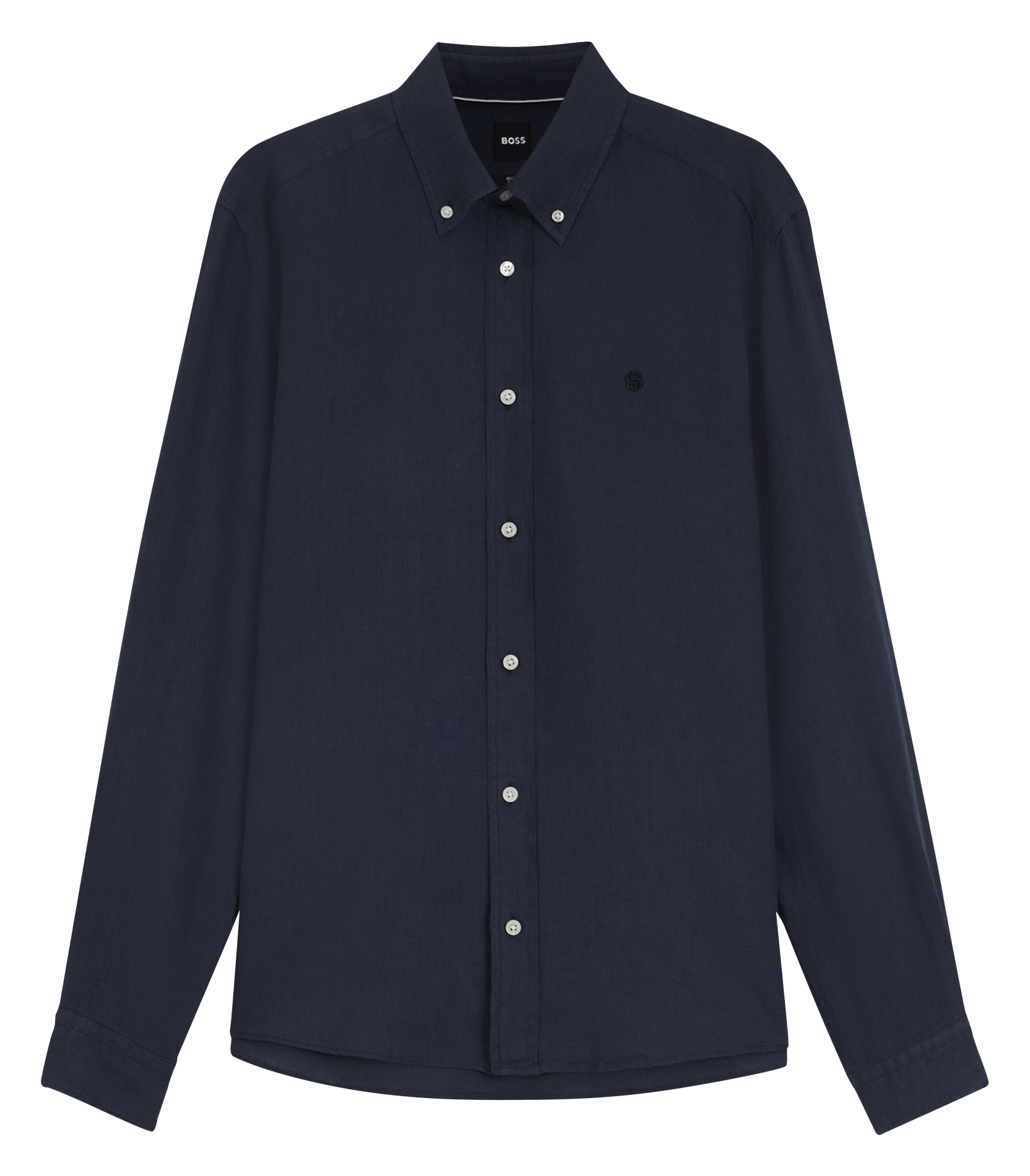 Chemise en lin col classique BOSS