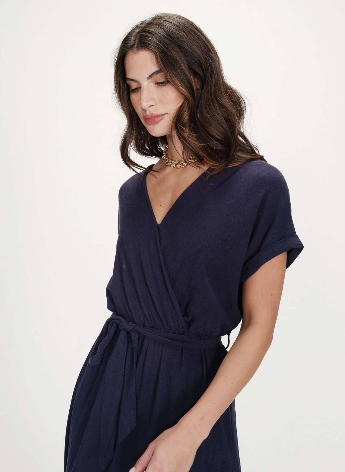 Long V-neck dress GRACE ET MILA Blue