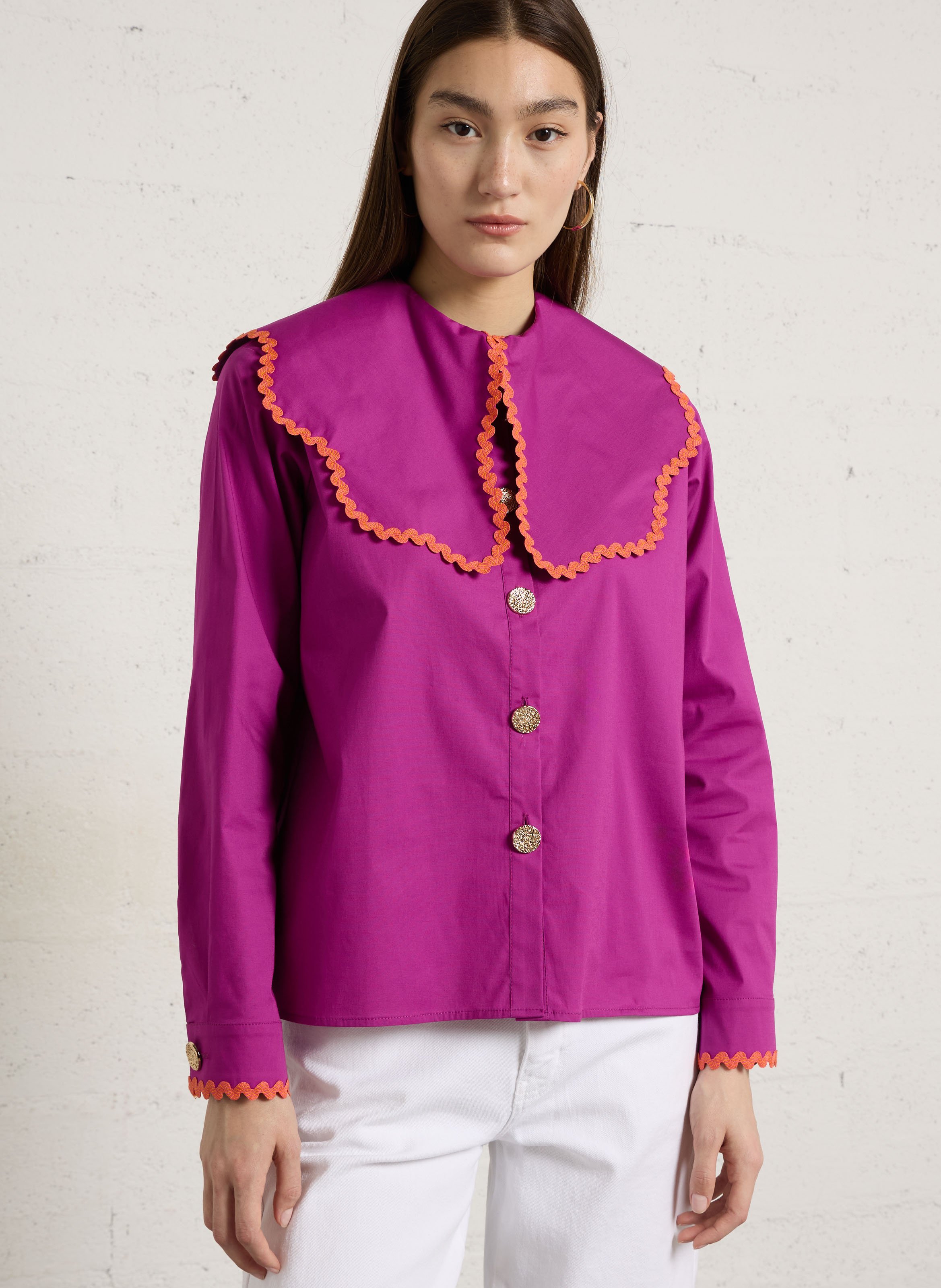 Capri - Einfarbige Oversize-Bluse ELISE CHALMIN
