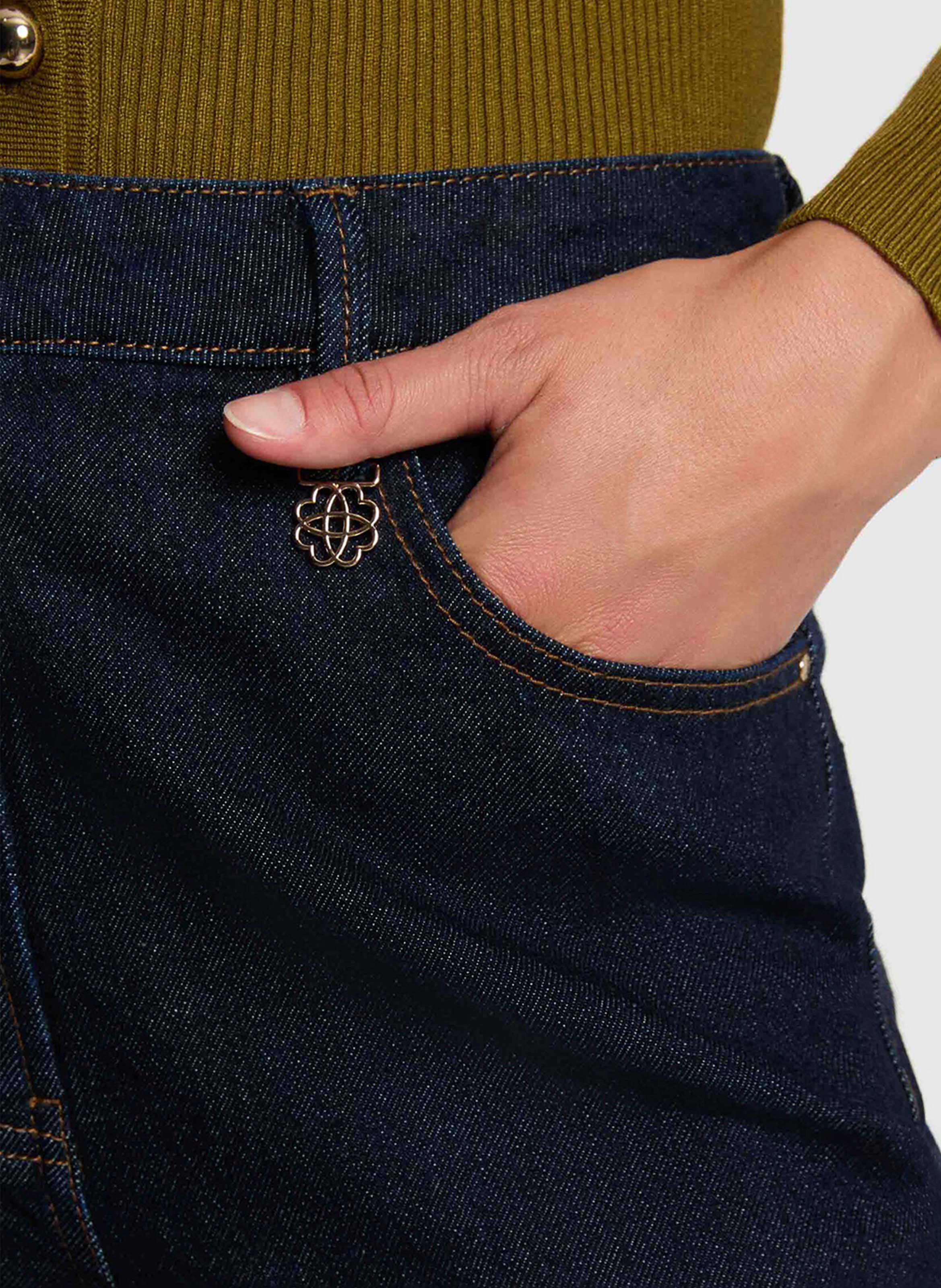 Jean flare taille haute MORGAN Bleu