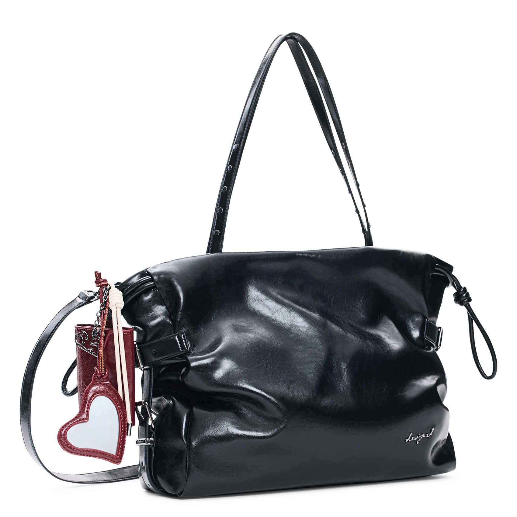 Shopping Bag aus Leder DESIGUAL Schwarz