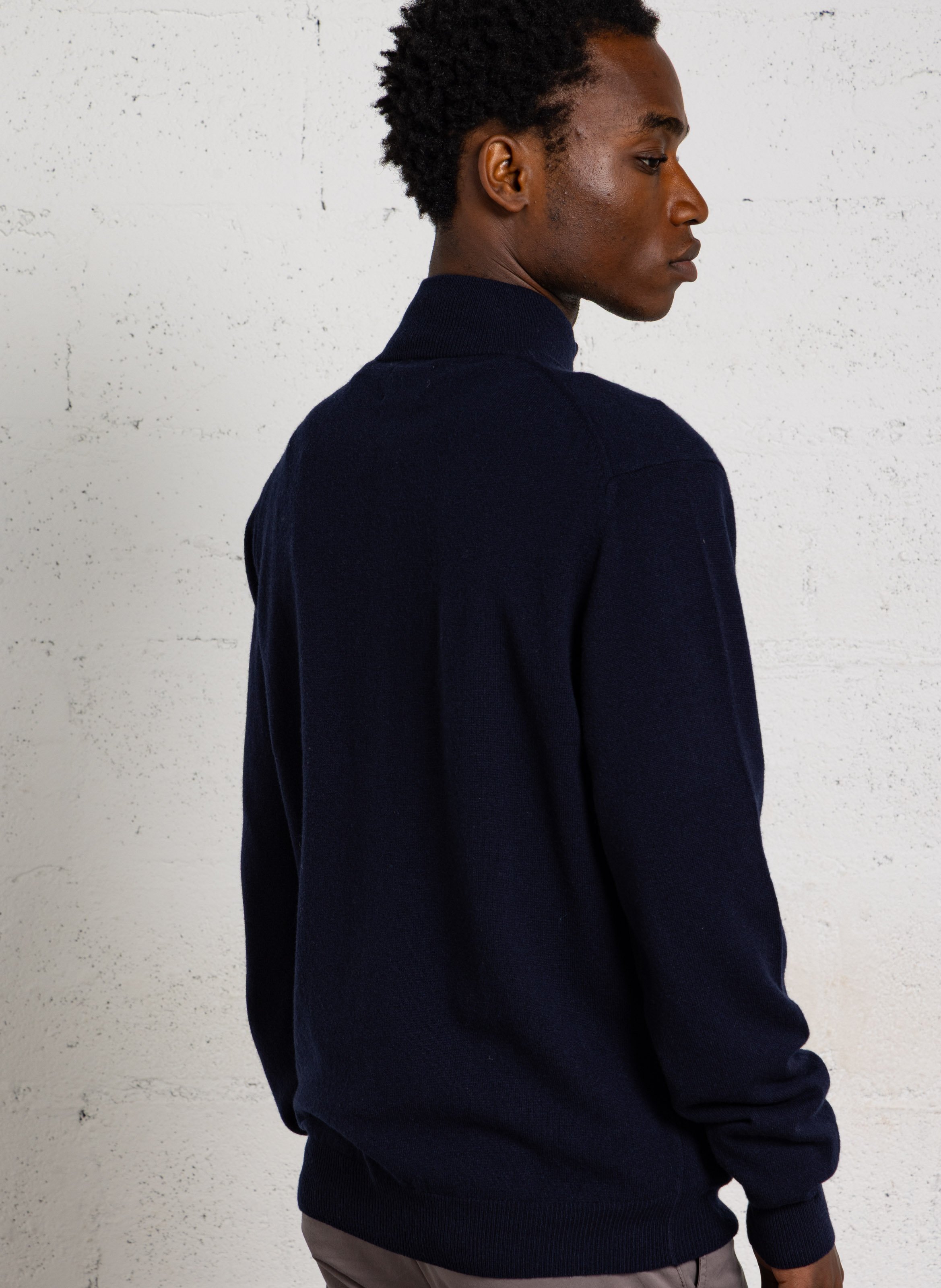 Gilet col montant en laine GANT Bleu